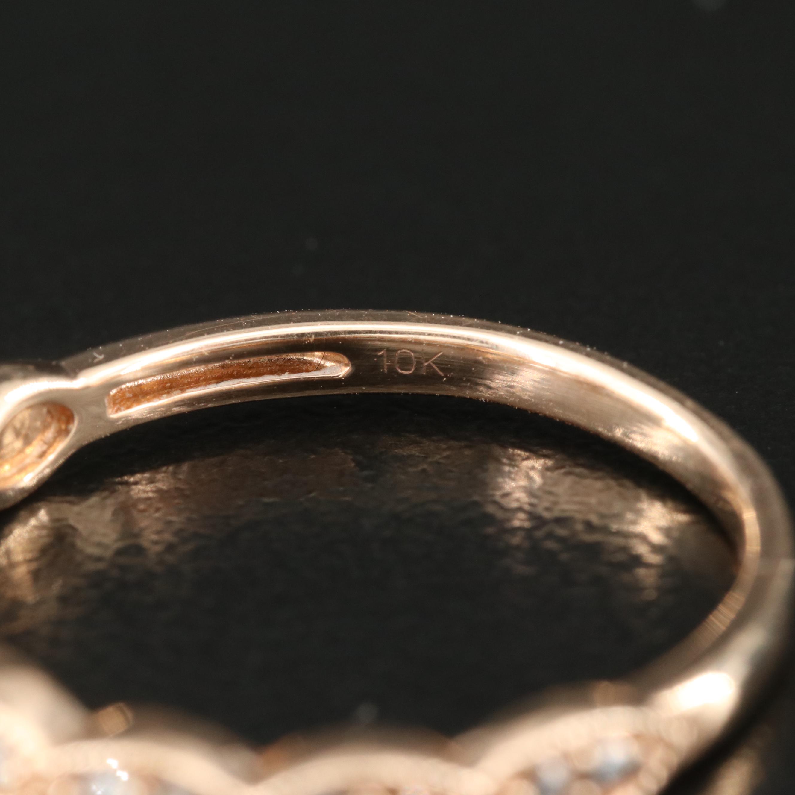10K Rose Gold 0.10 CTW Diamond Band