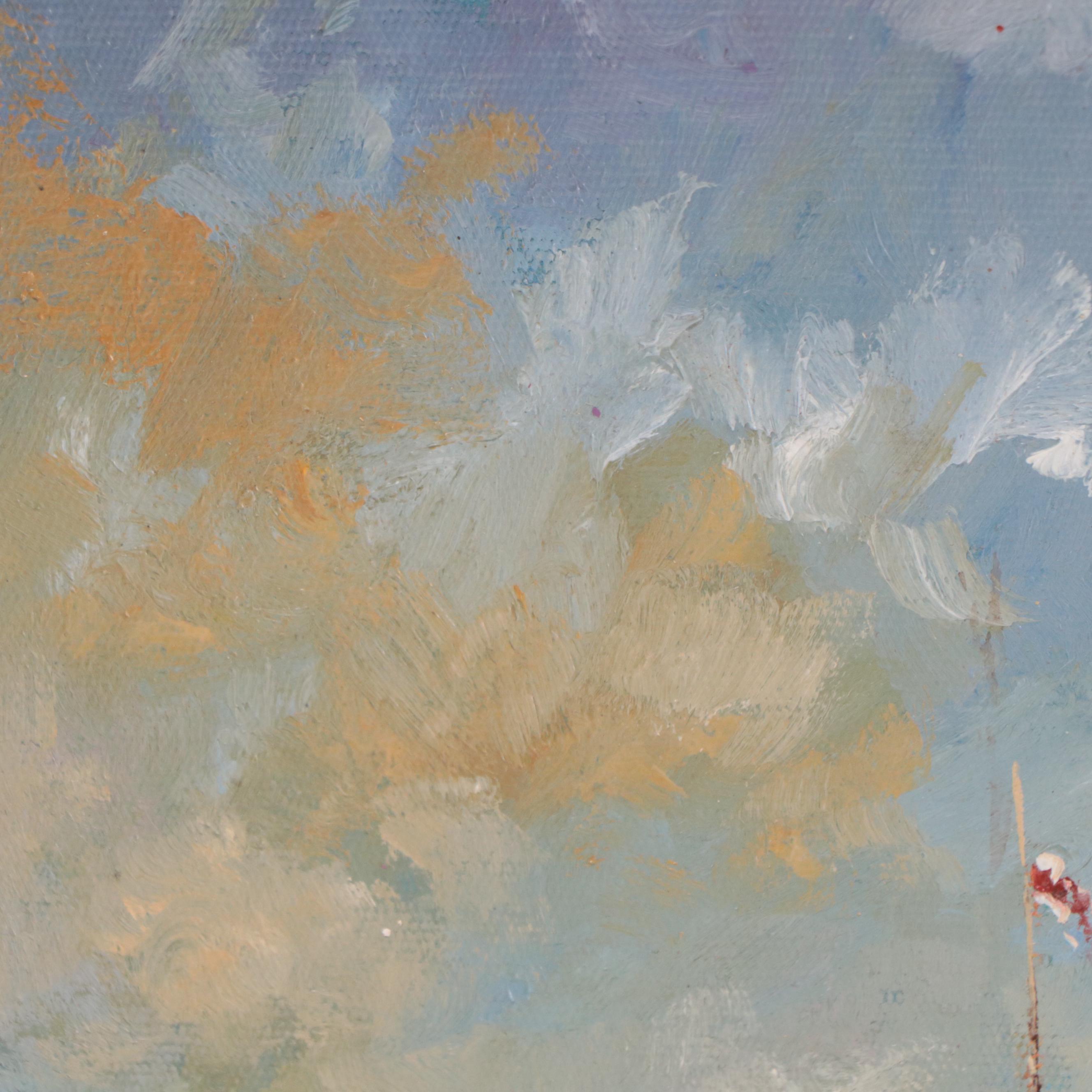 Angel Simarro Painting Harbor Scene