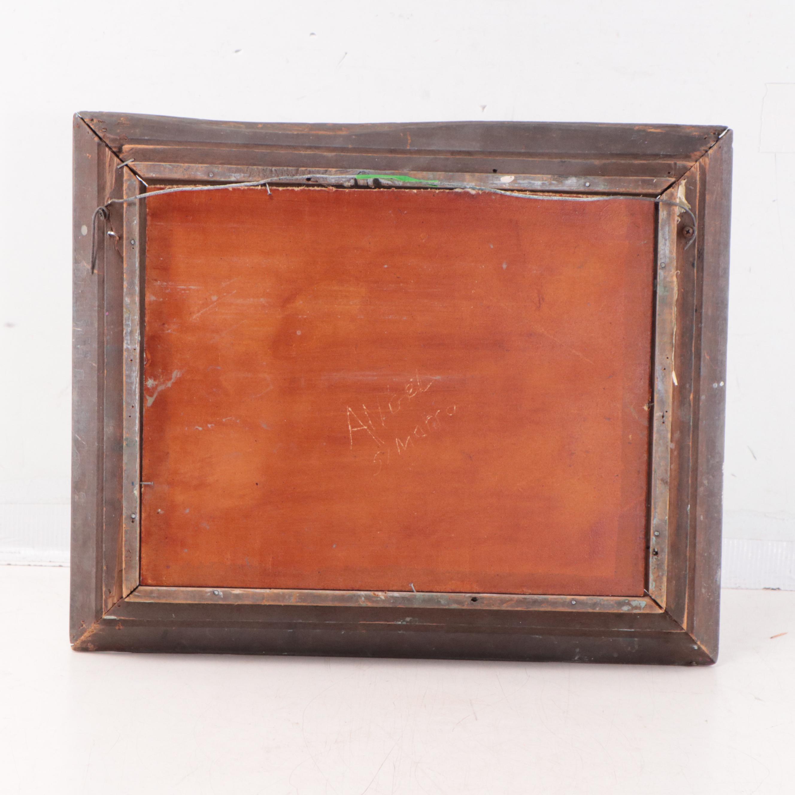 Angel Simarro Painting Harbor Scene