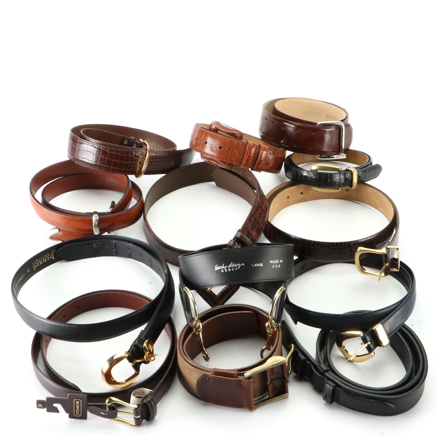 Coach, Nautica, DKNY, Fossil, and More Leather Belts