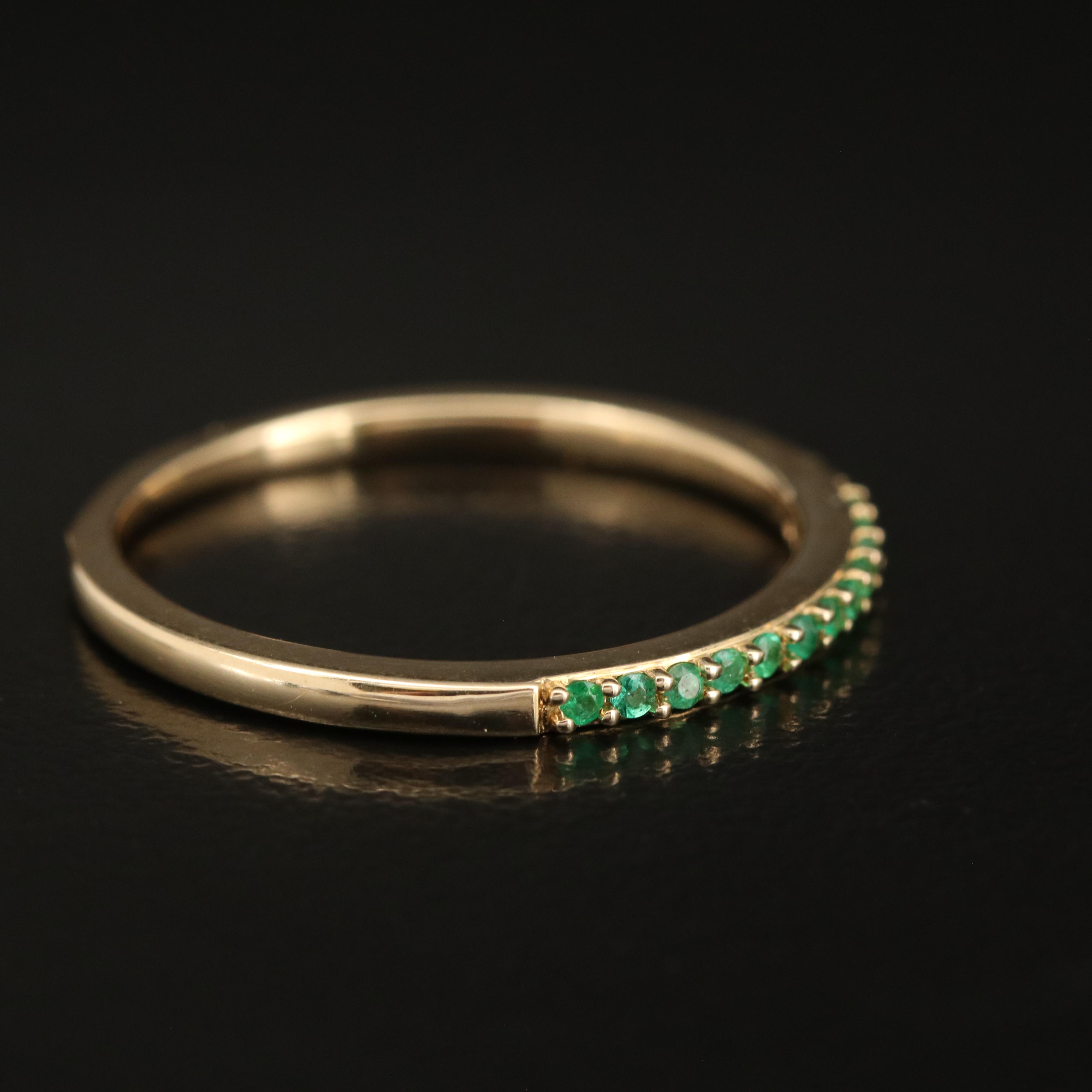 14K Emerald Band