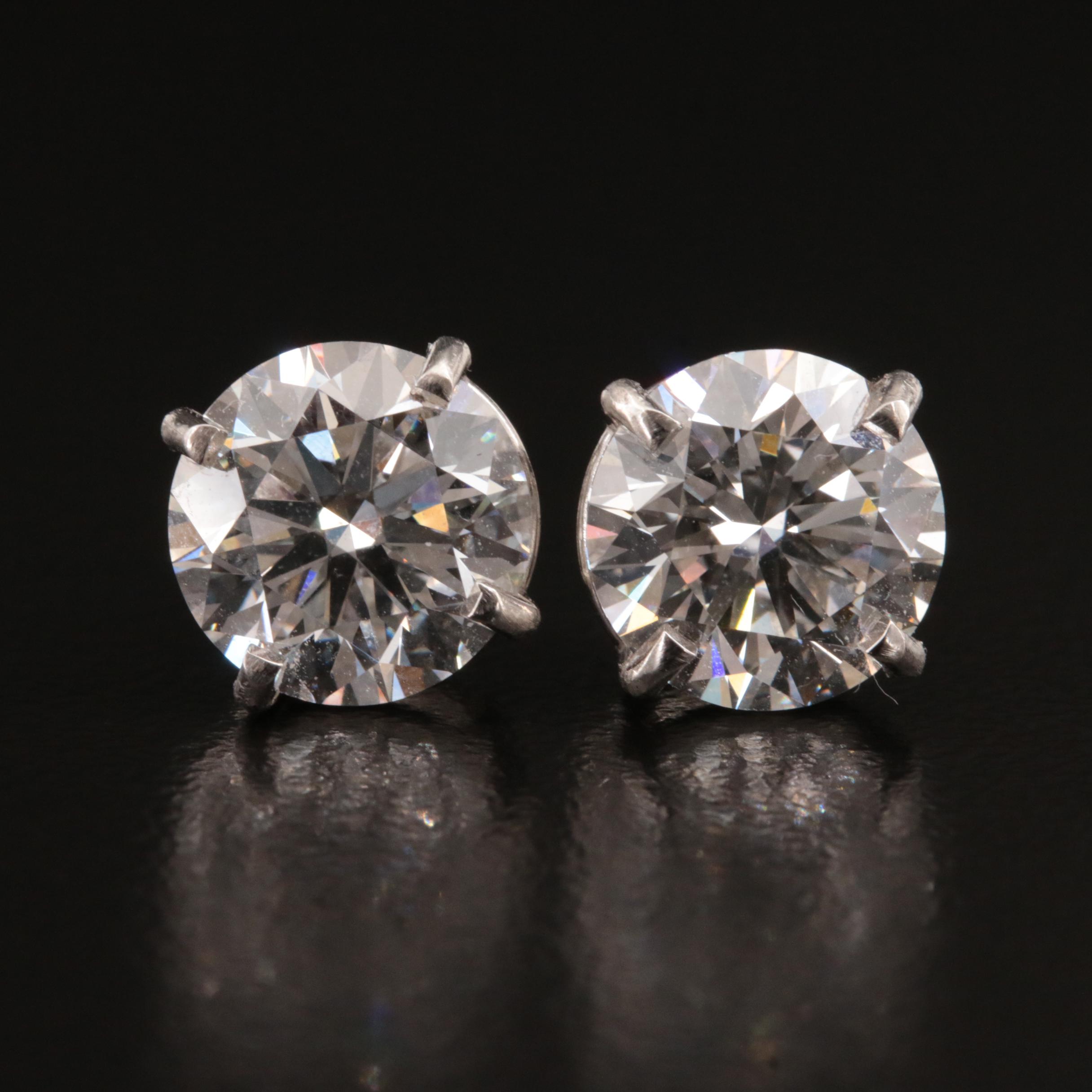 Platinum 5.04 CTW Lab Grown Diamond Stud Earrings with IGI Reports