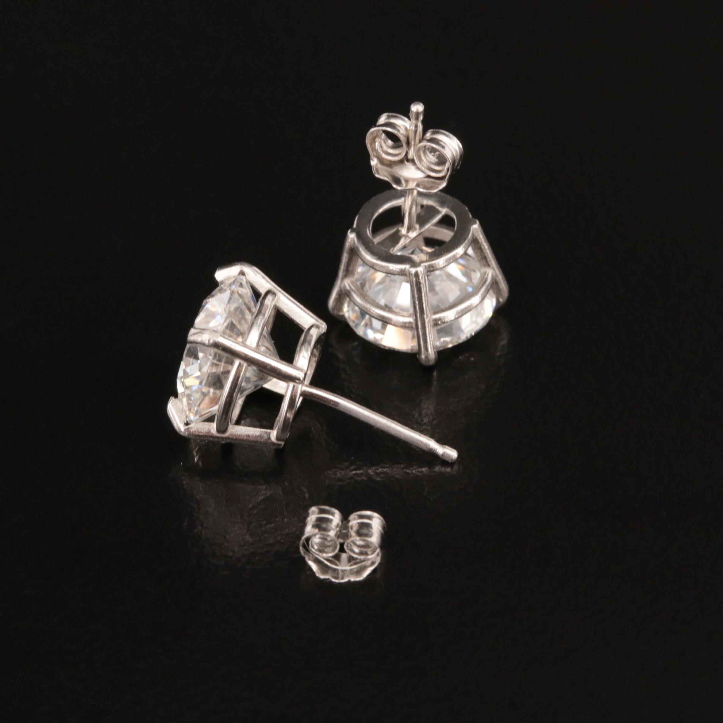 Platinum 5.04 CTW Lab Grown Diamond Stud Earrings with IGI Reports