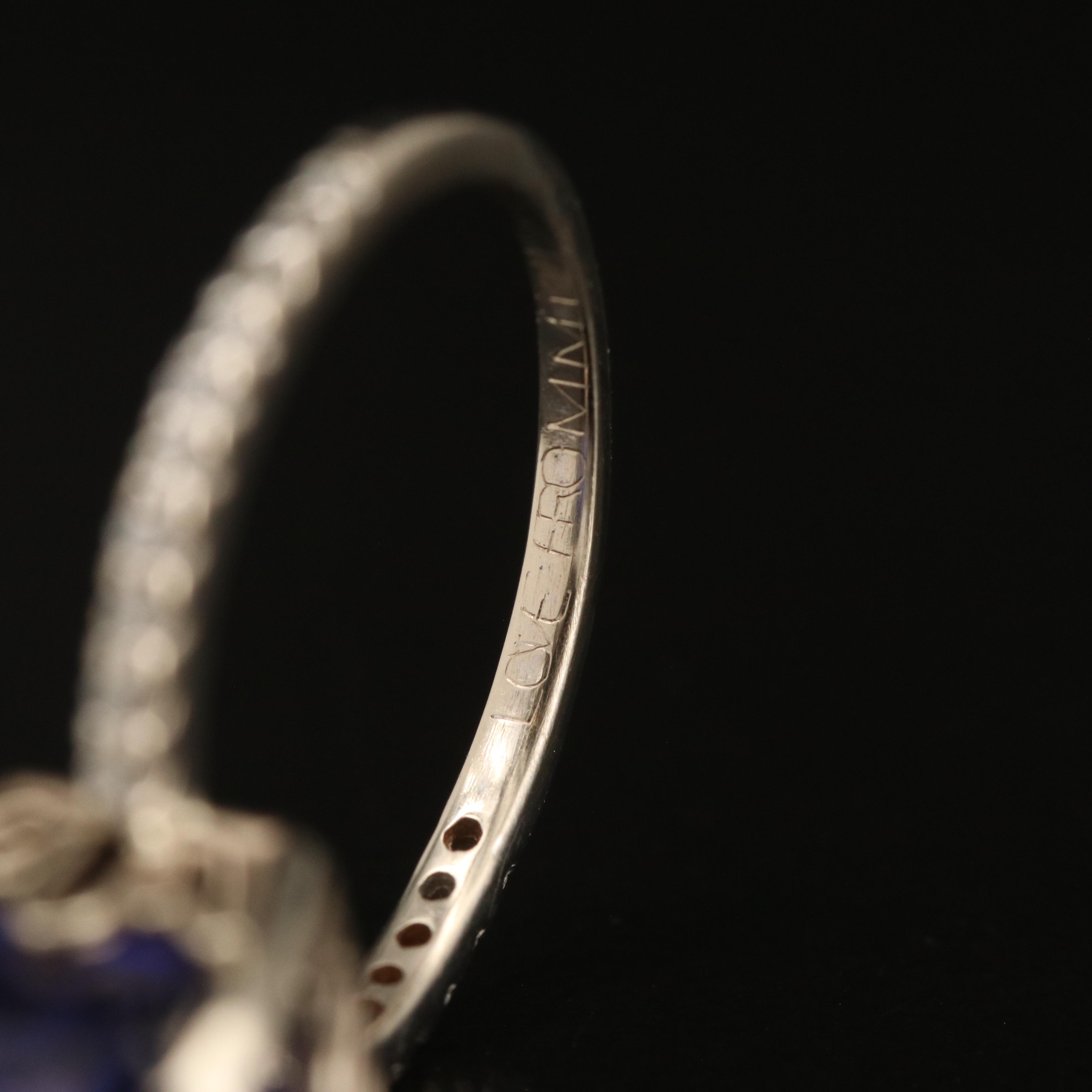 14K 6.06 CT Tanzanite and Diamond Ring