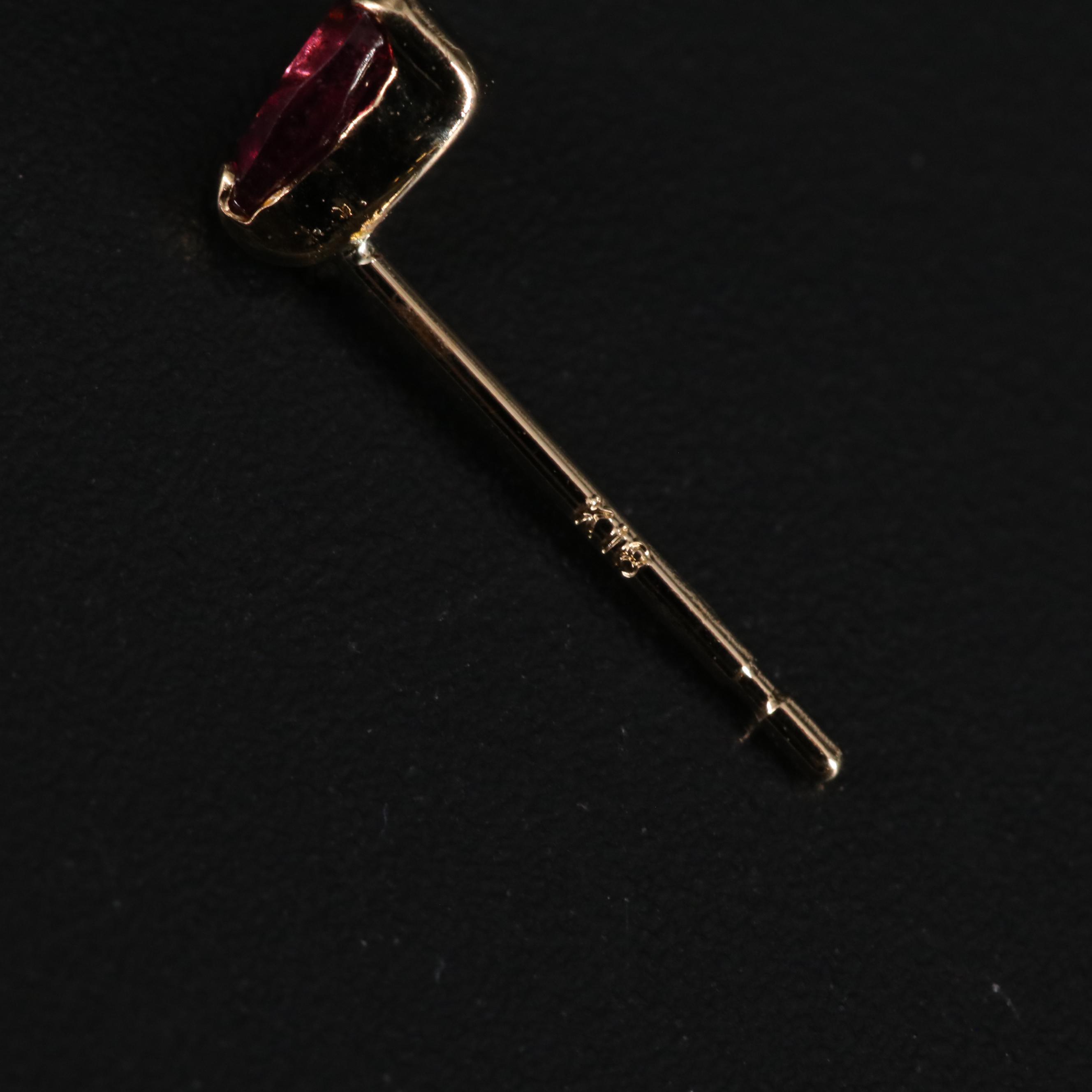 18K Garnet Stud Earrings