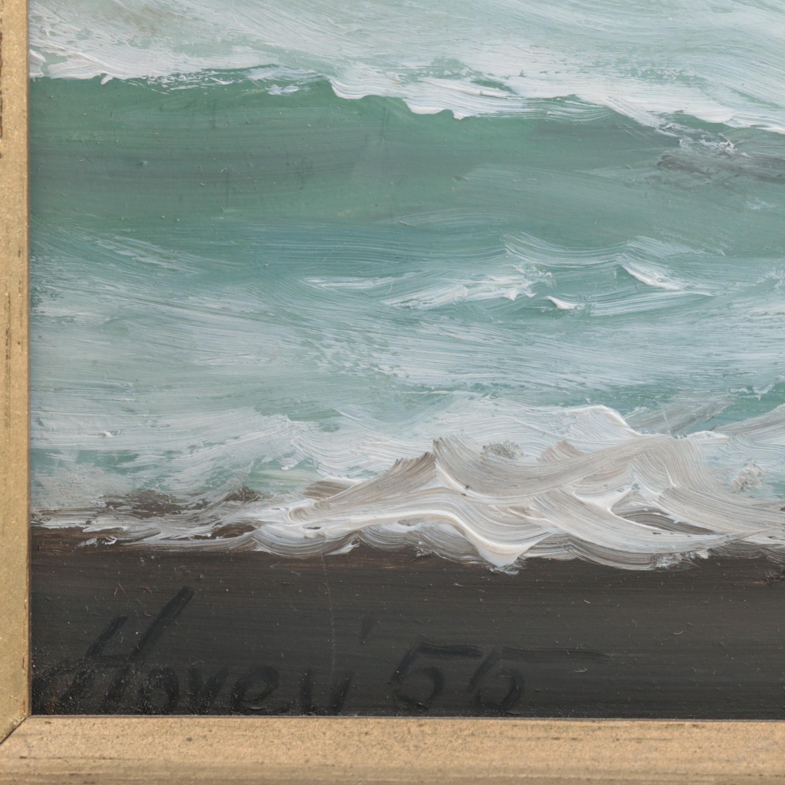 Hovey Nautical Oil Painting, 1955