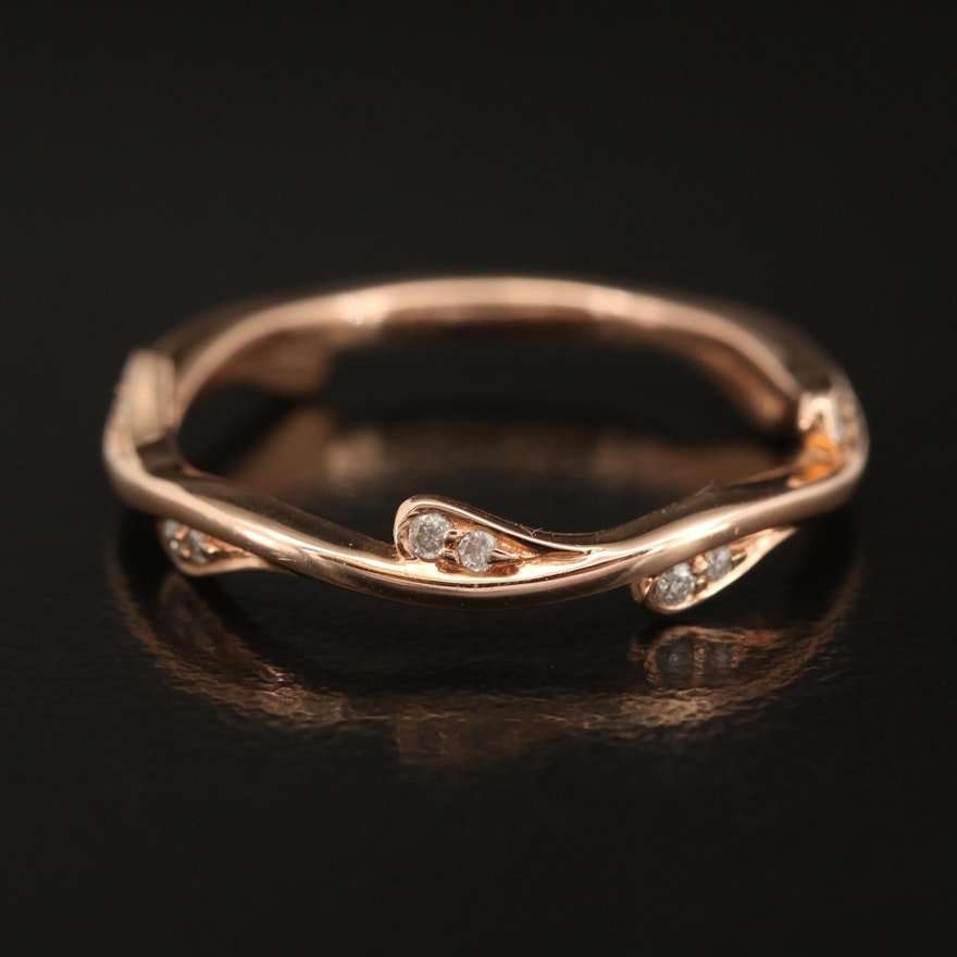 14K Rose Gold 0.10 CTW Diamond Eternity Band