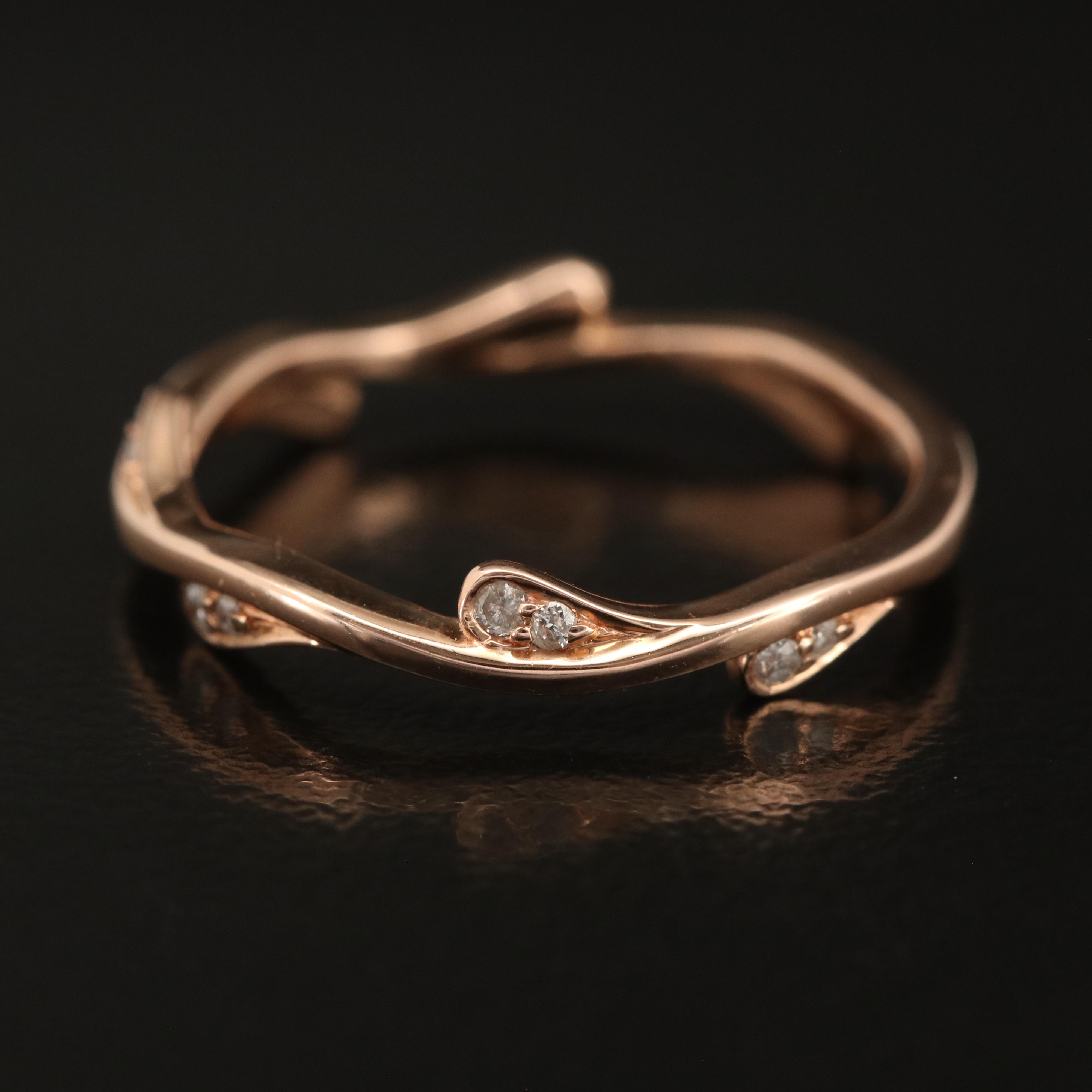 14K Rose Gold 0.10 CTW Diamond Eternity Band