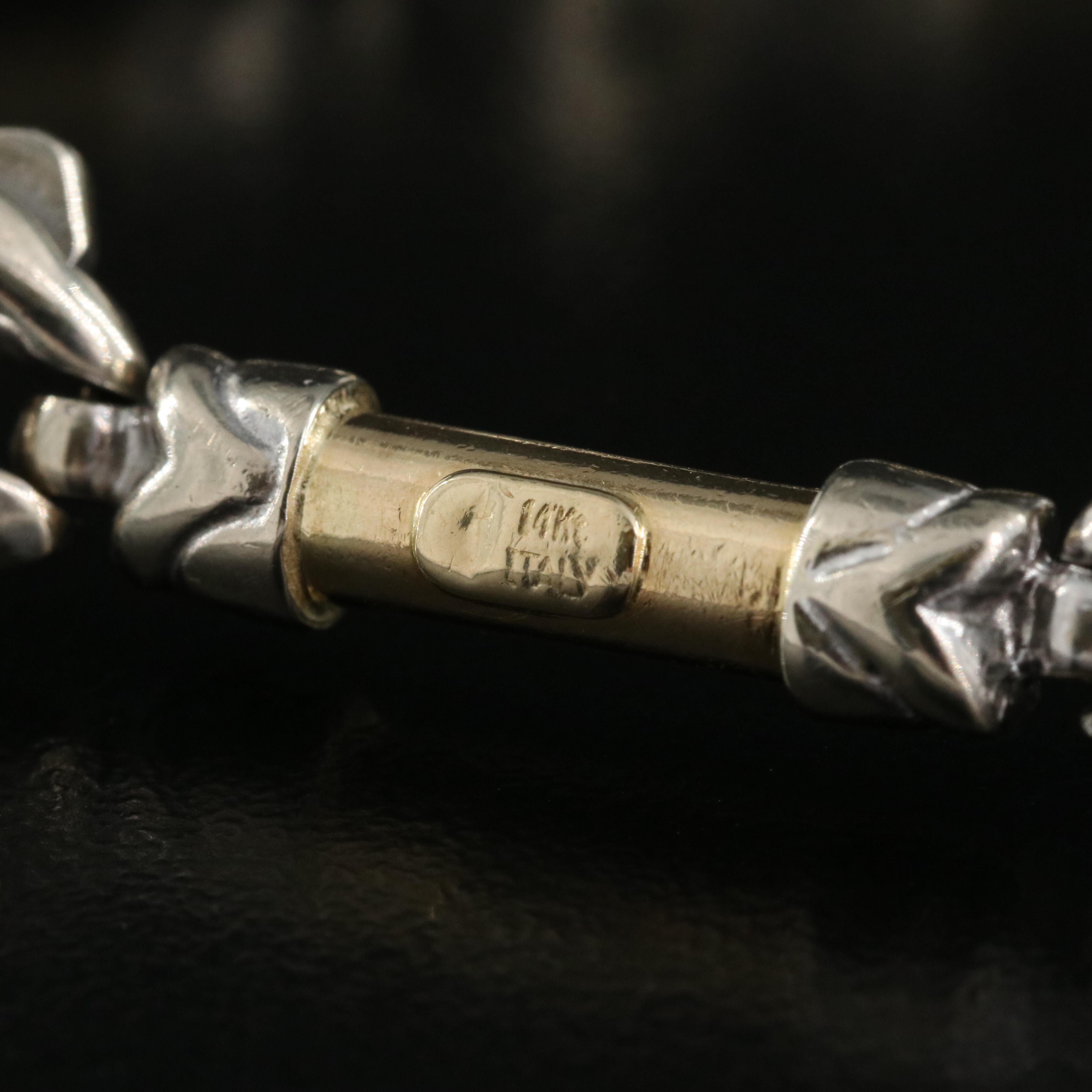 14K Two-Tone Fancy Link Bracelet