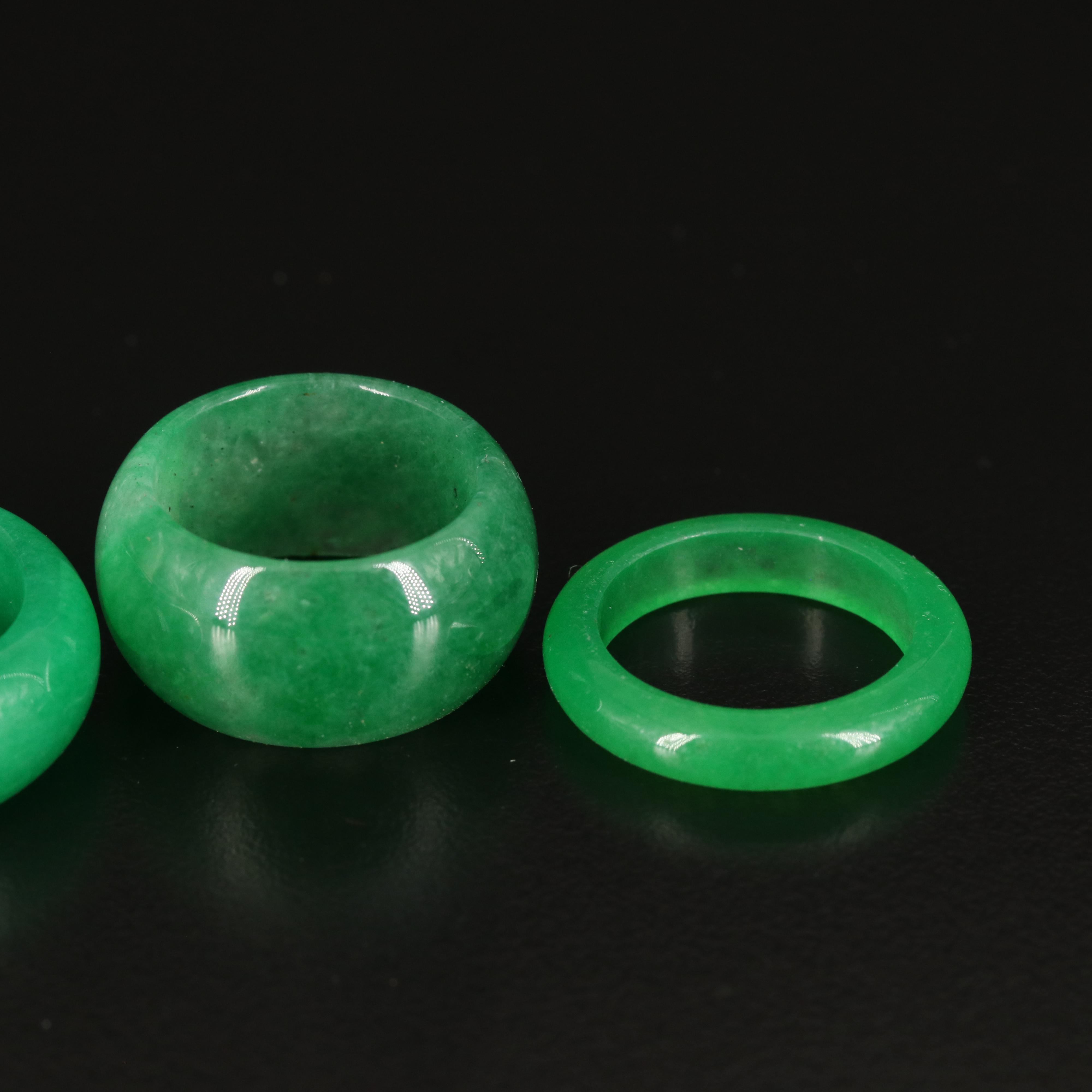 Quartz Hololith Ring Trio