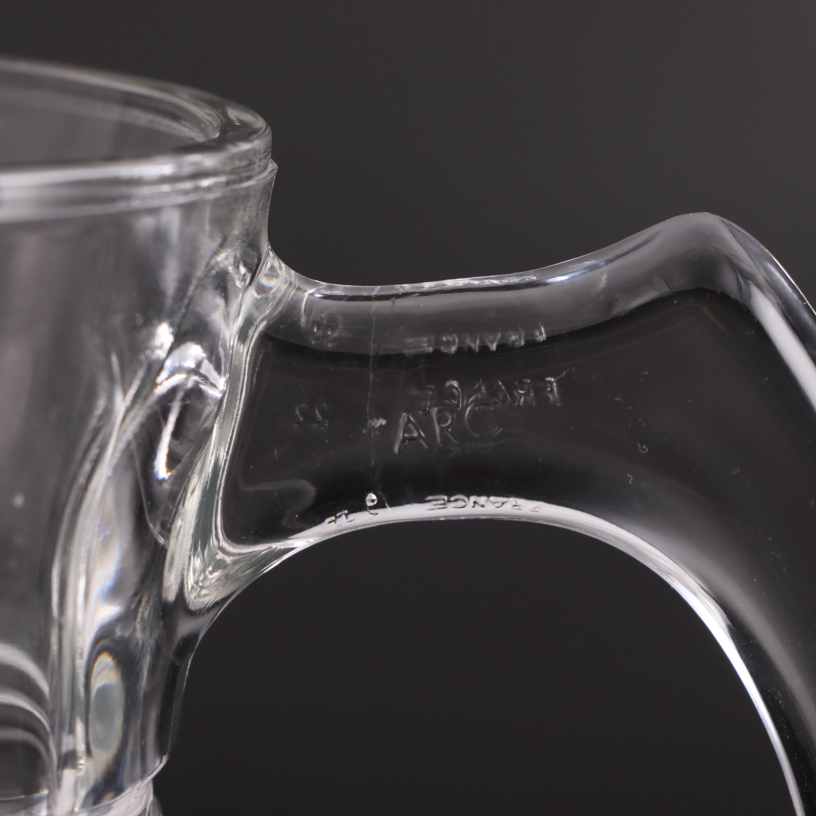 Cristal D'Arques-Durand "Barcelona" Pitcher with Other Tableware