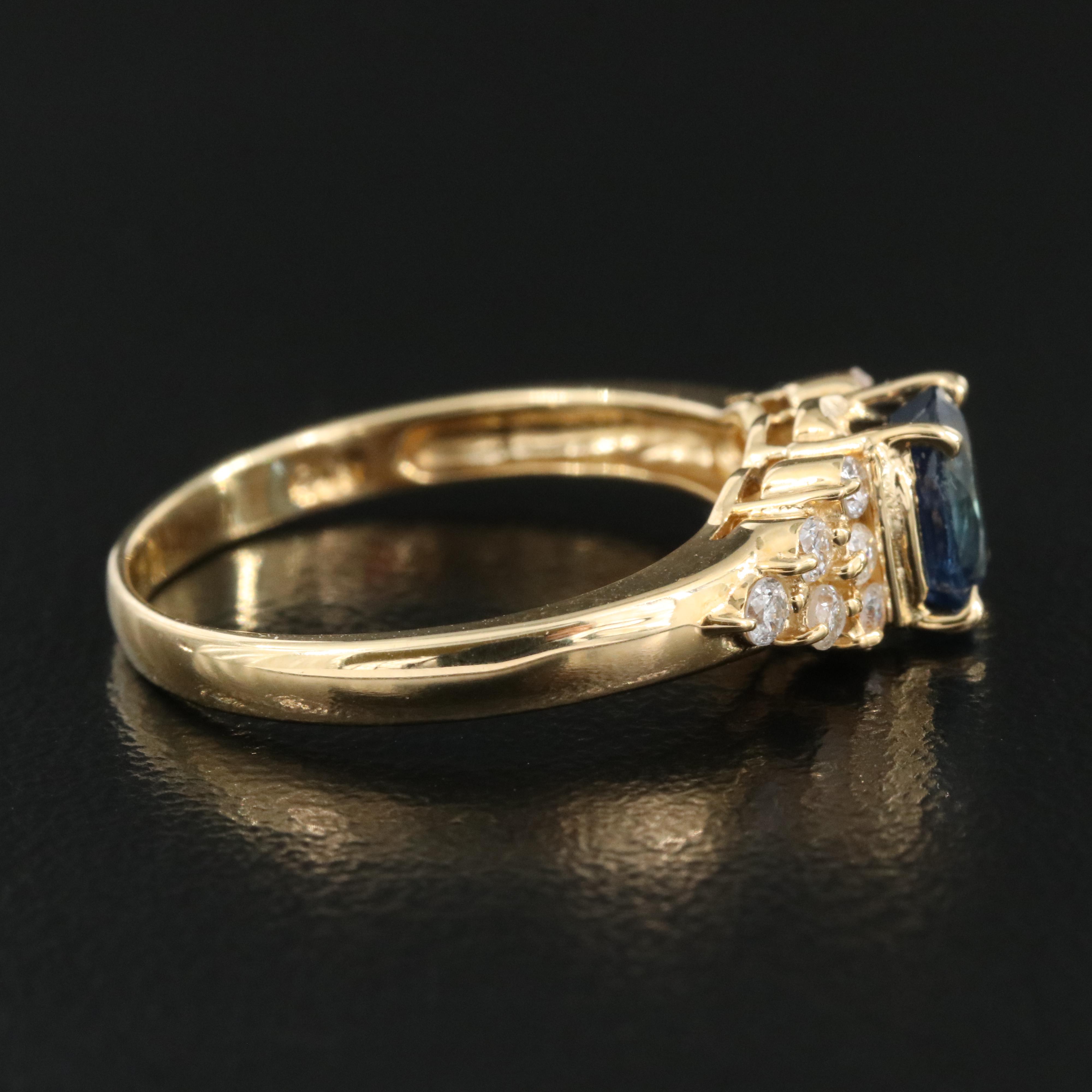 18K Sapphire and Diamond Ring