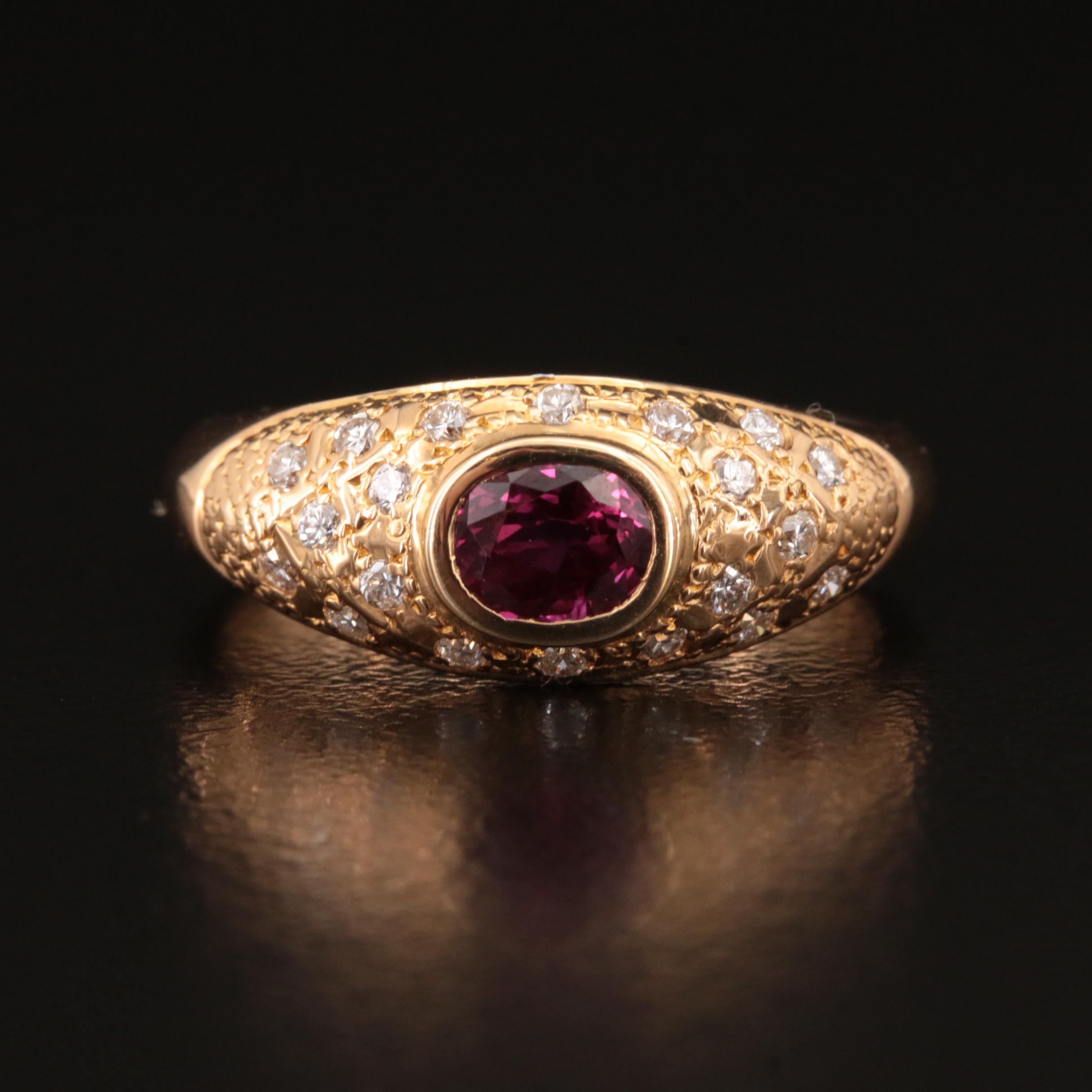 18K Ruby and Diamond Ecclectic Ring