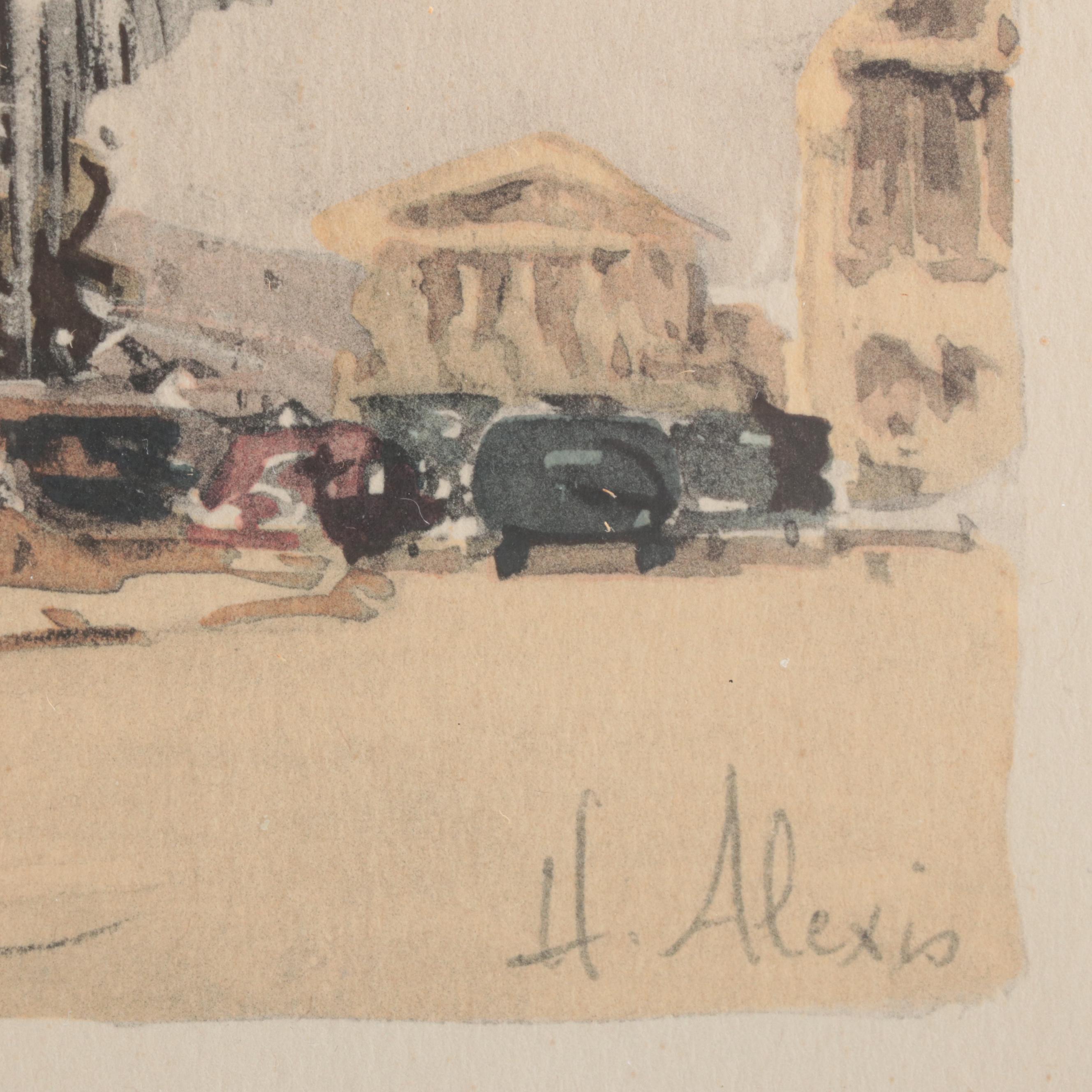 Collotype After Henri Alexis Schaeffer of Paris Scene