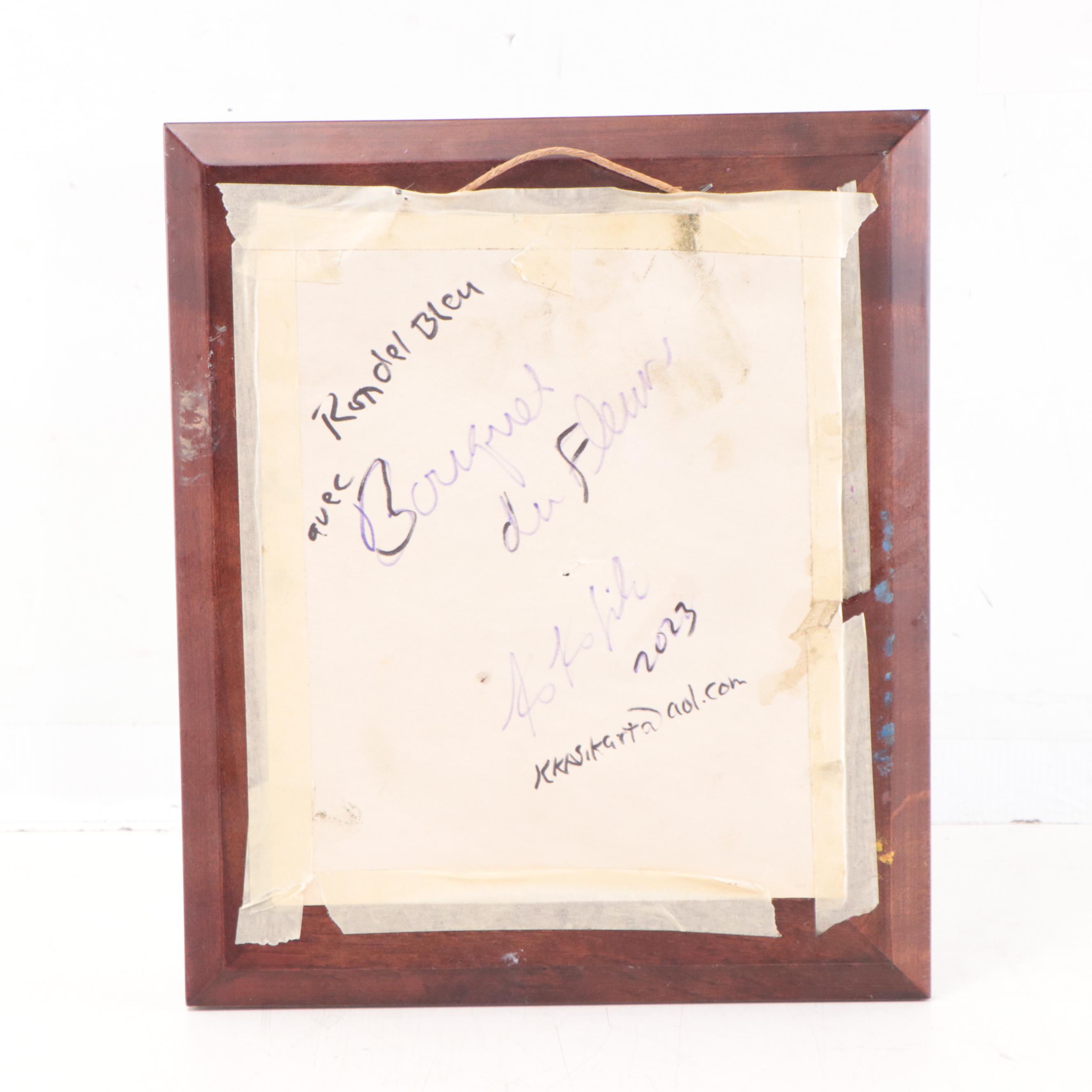 Kevin Kasik Oil Painting of Floral Still Life "Bouquet de Fleurs," 2023