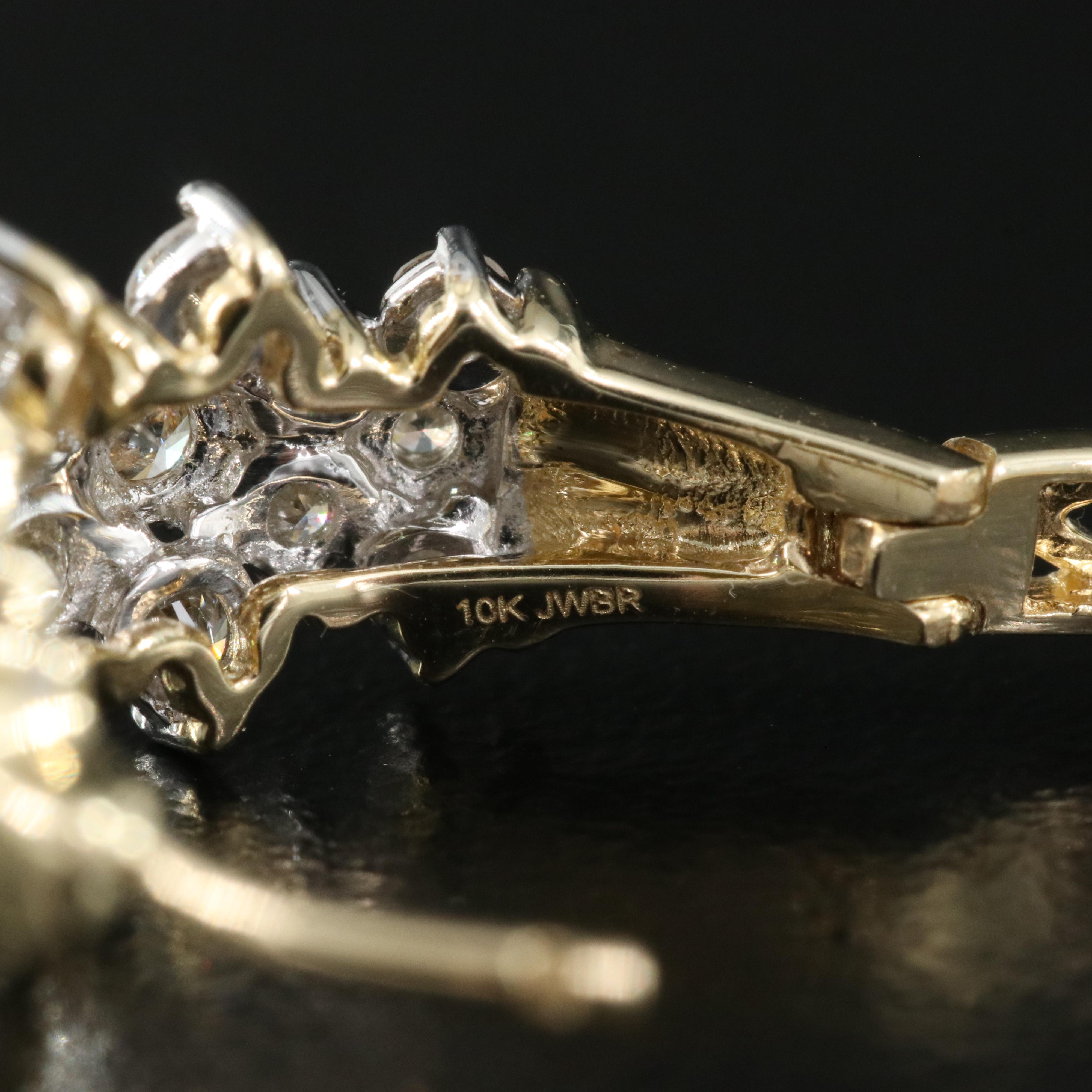 10K 2.00 CTW Diamond Hoop Earrings