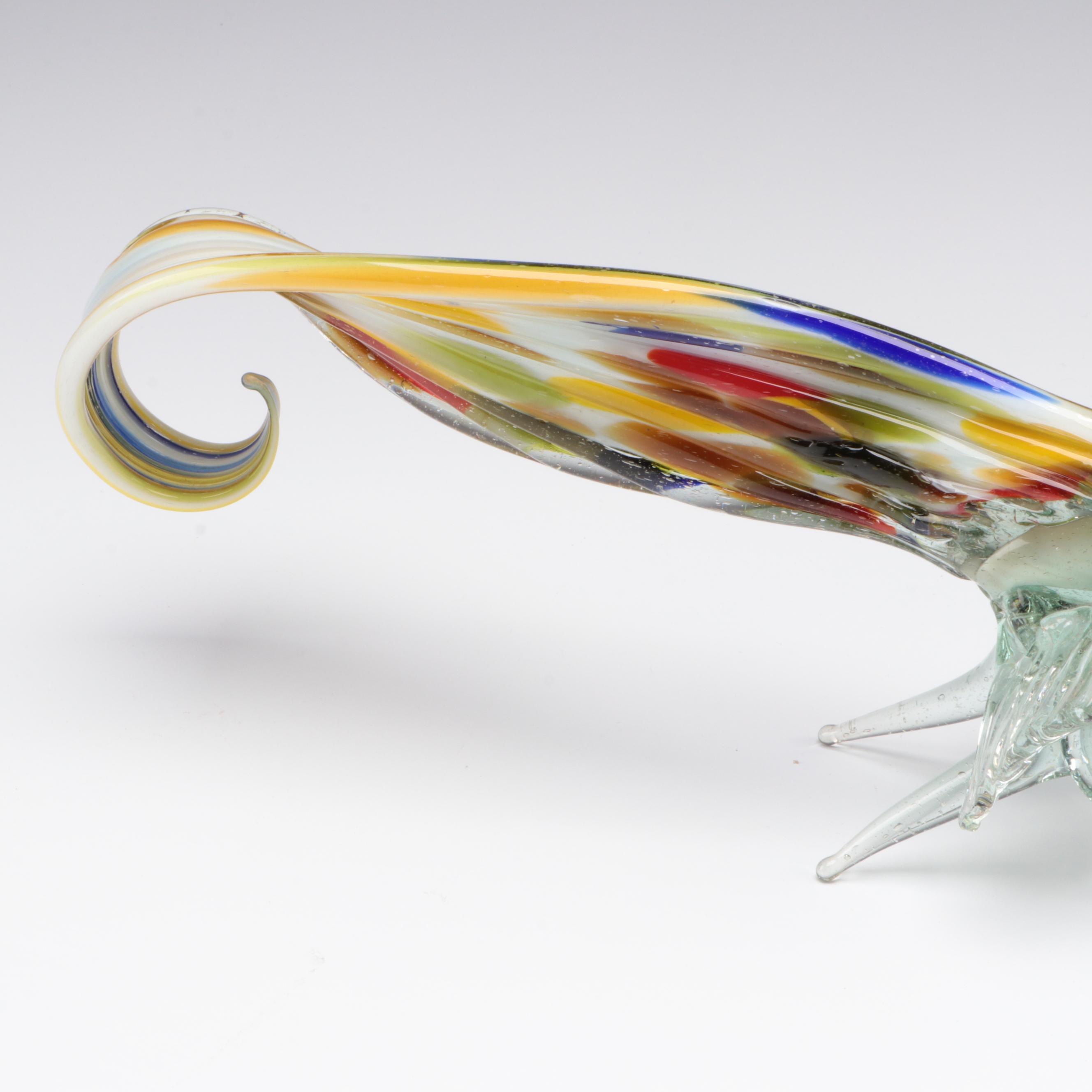 Art Glass Rooster Figurine