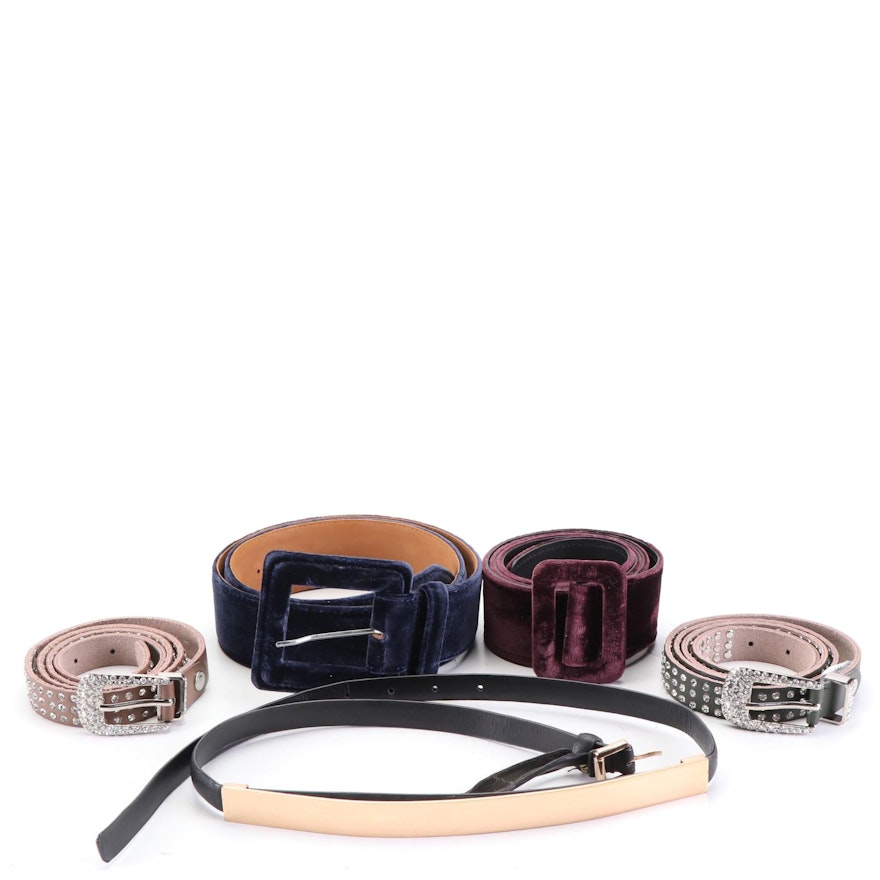 Assorted Belts by Stefanel, Maria Bags, H&M, and Hanley Mellon