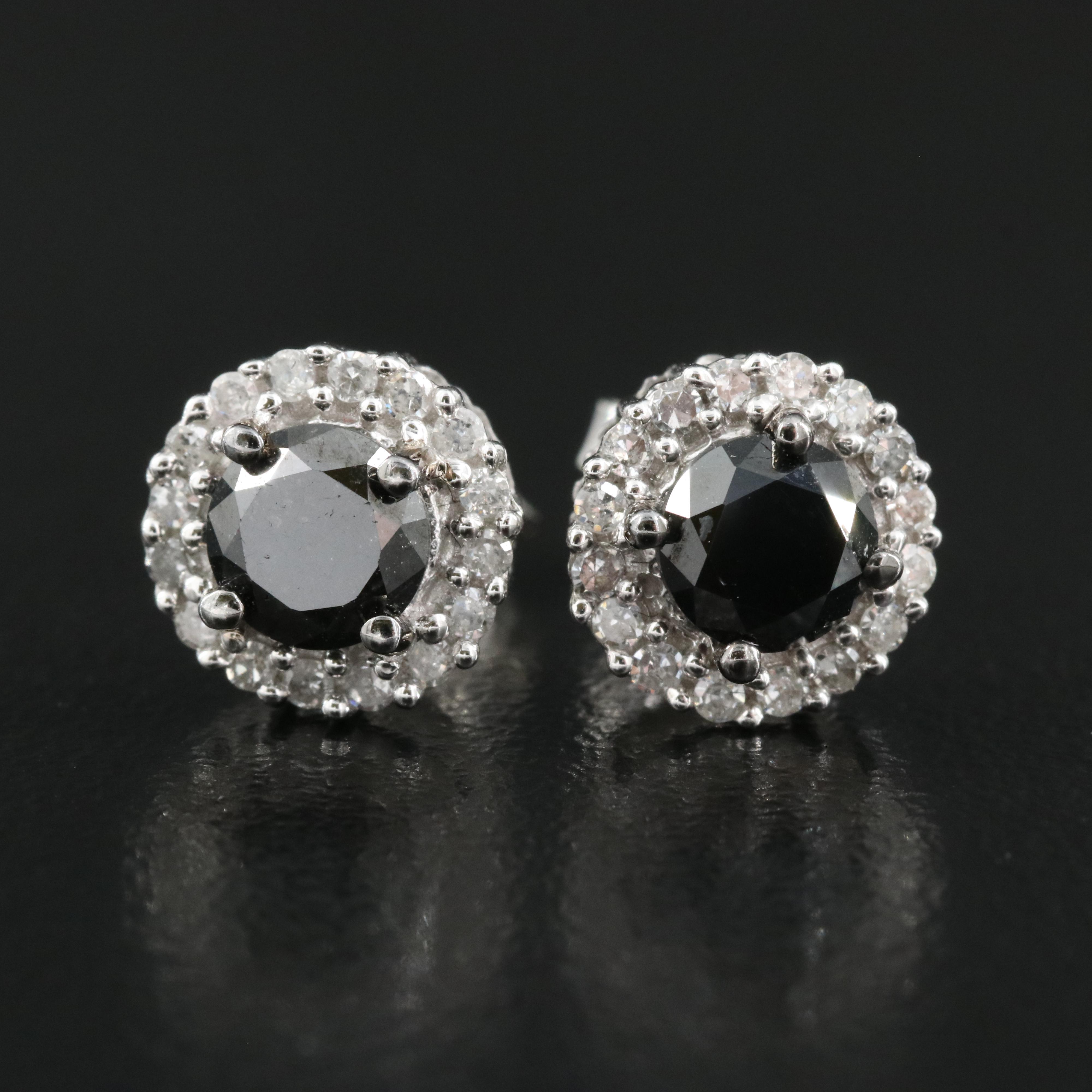 10K 1.50 CTW Diamond Stud Earrings