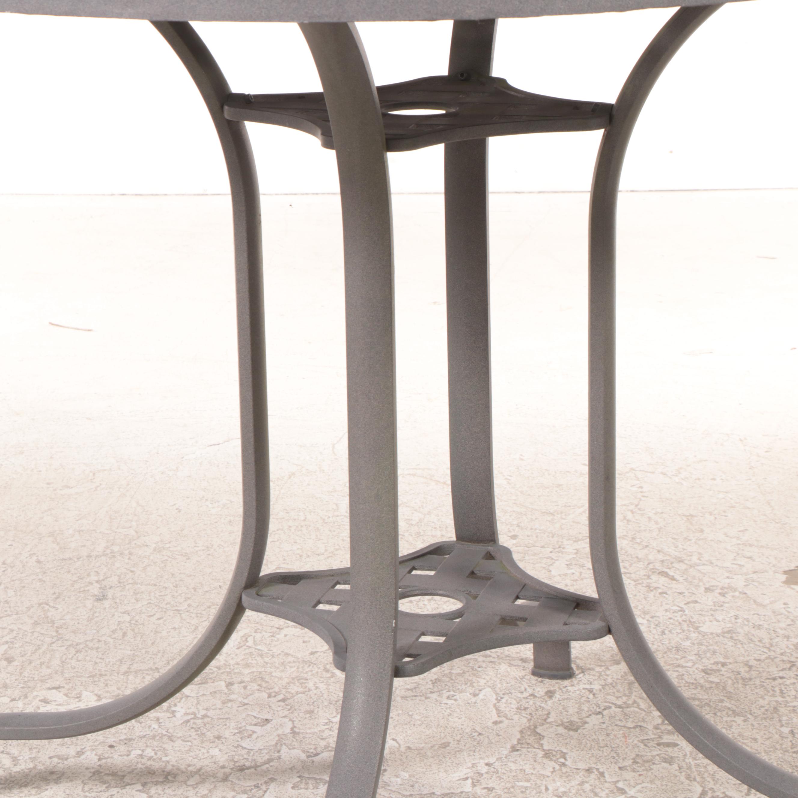 Four-Piece Telescope Casual Furniture Aluminum Counter-Height Patio Dining Set