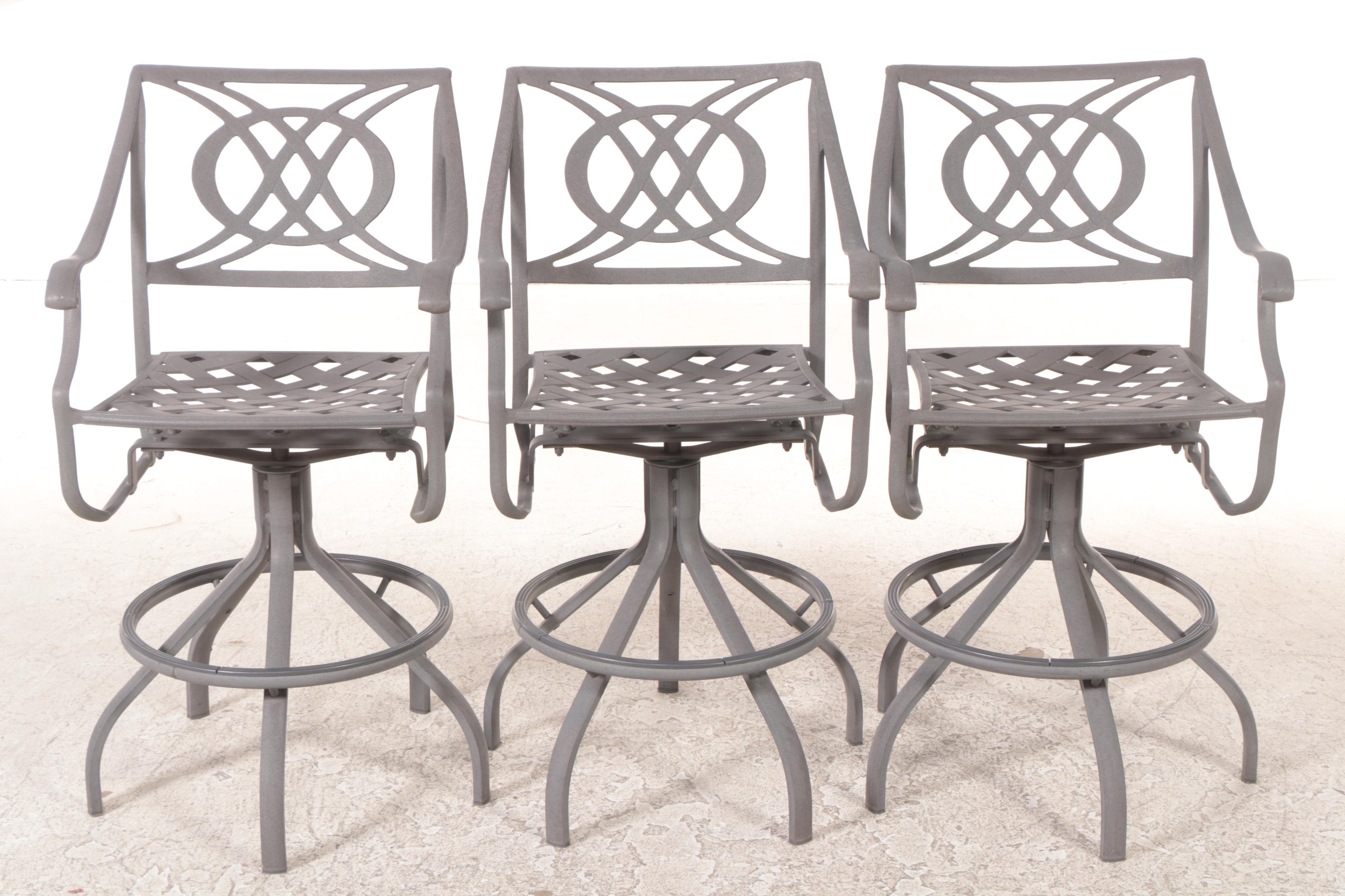 Four-Piece Telescope Casual Furniture Aluminum Counter-Height Patio Dining Set