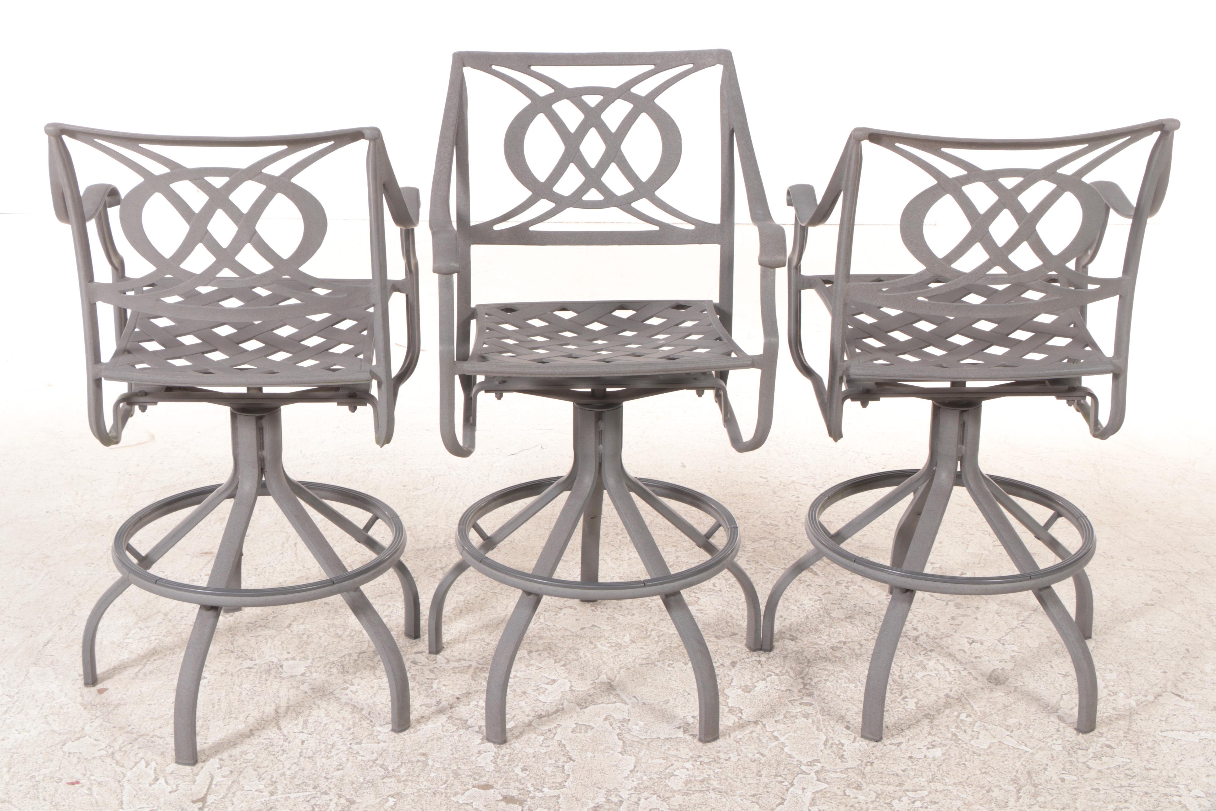 Four-Piece Telescope Casual Furniture Aluminum Counter-Height Patio Dining Set