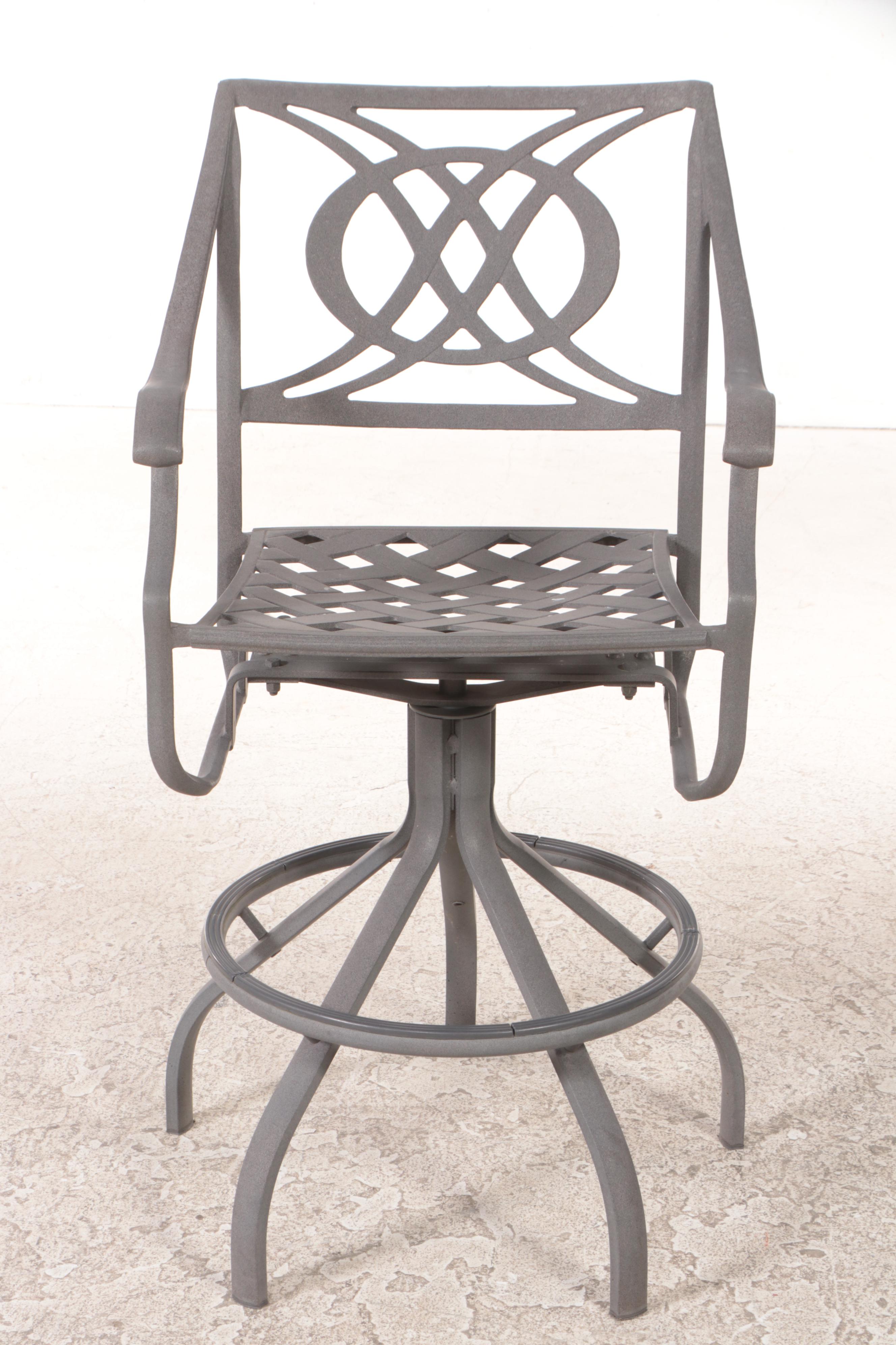 Four-Piece Telescope Casual Furniture Aluminum Counter-Height Patio Dining Set