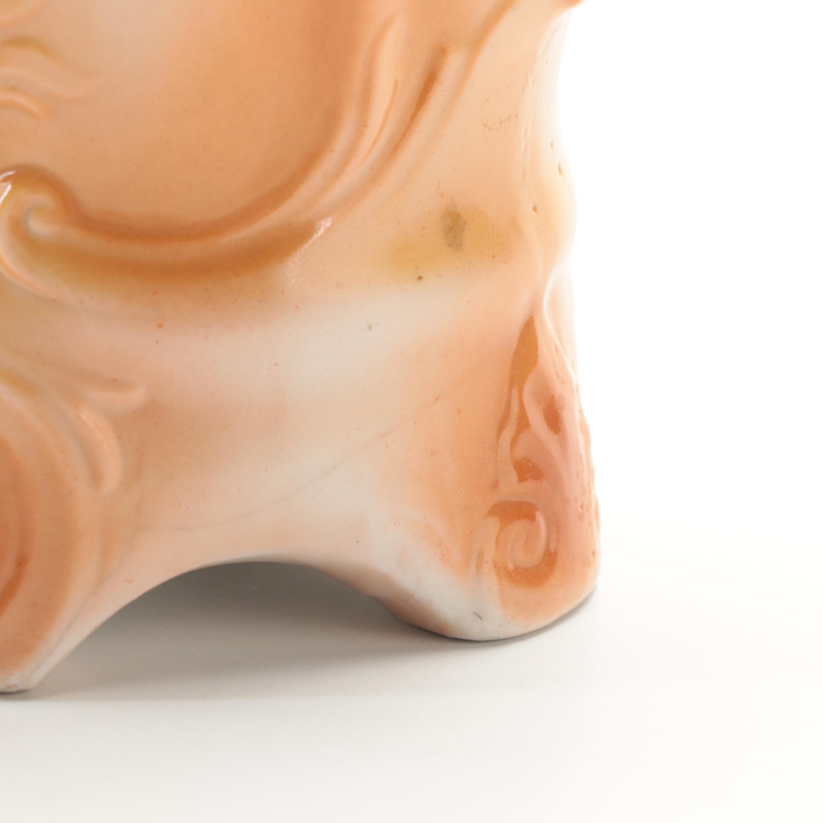 Victorian Style Ceramic Transferware Lamp, Vase and Ewer