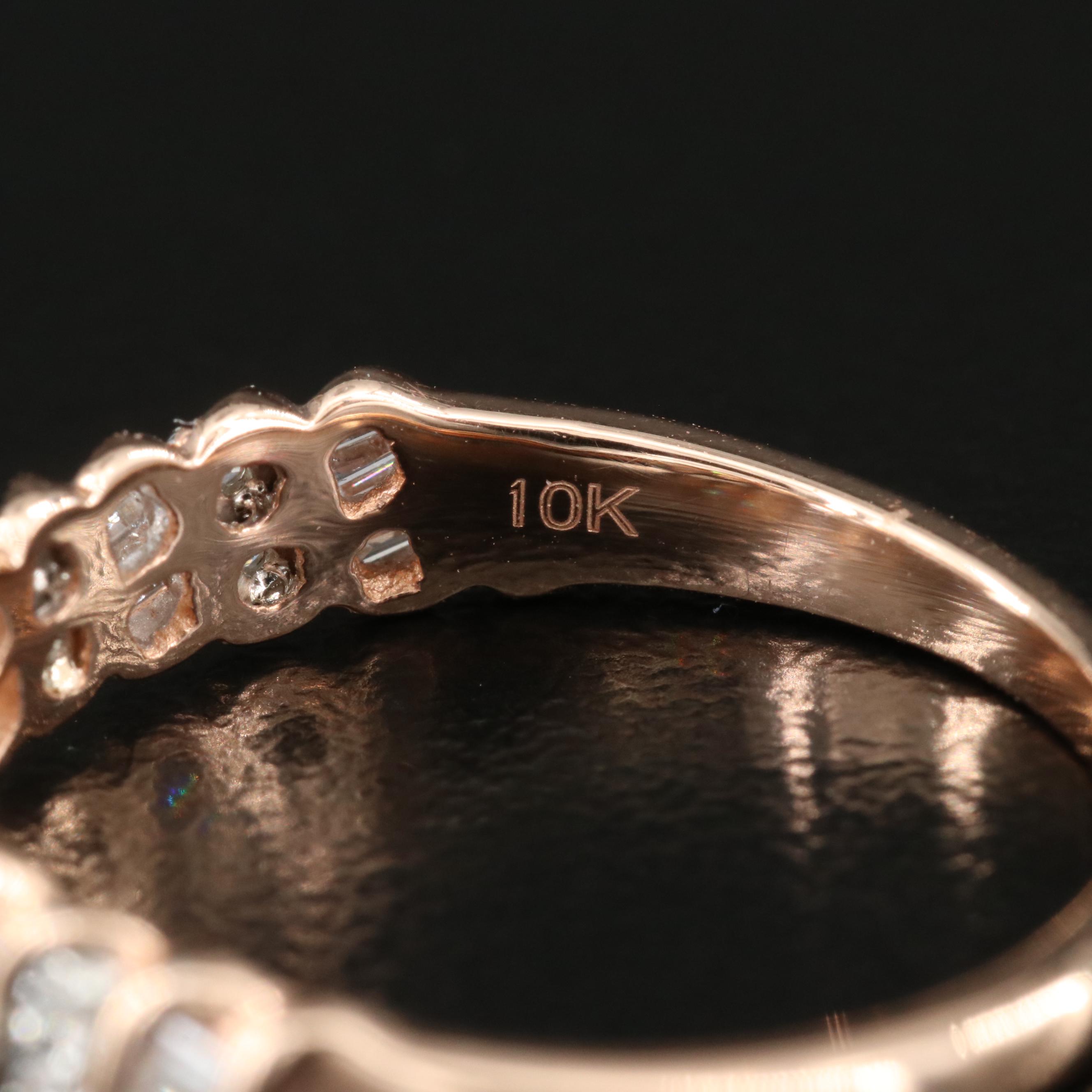 10K Rose Gold 0.25 CTW Diamond Band