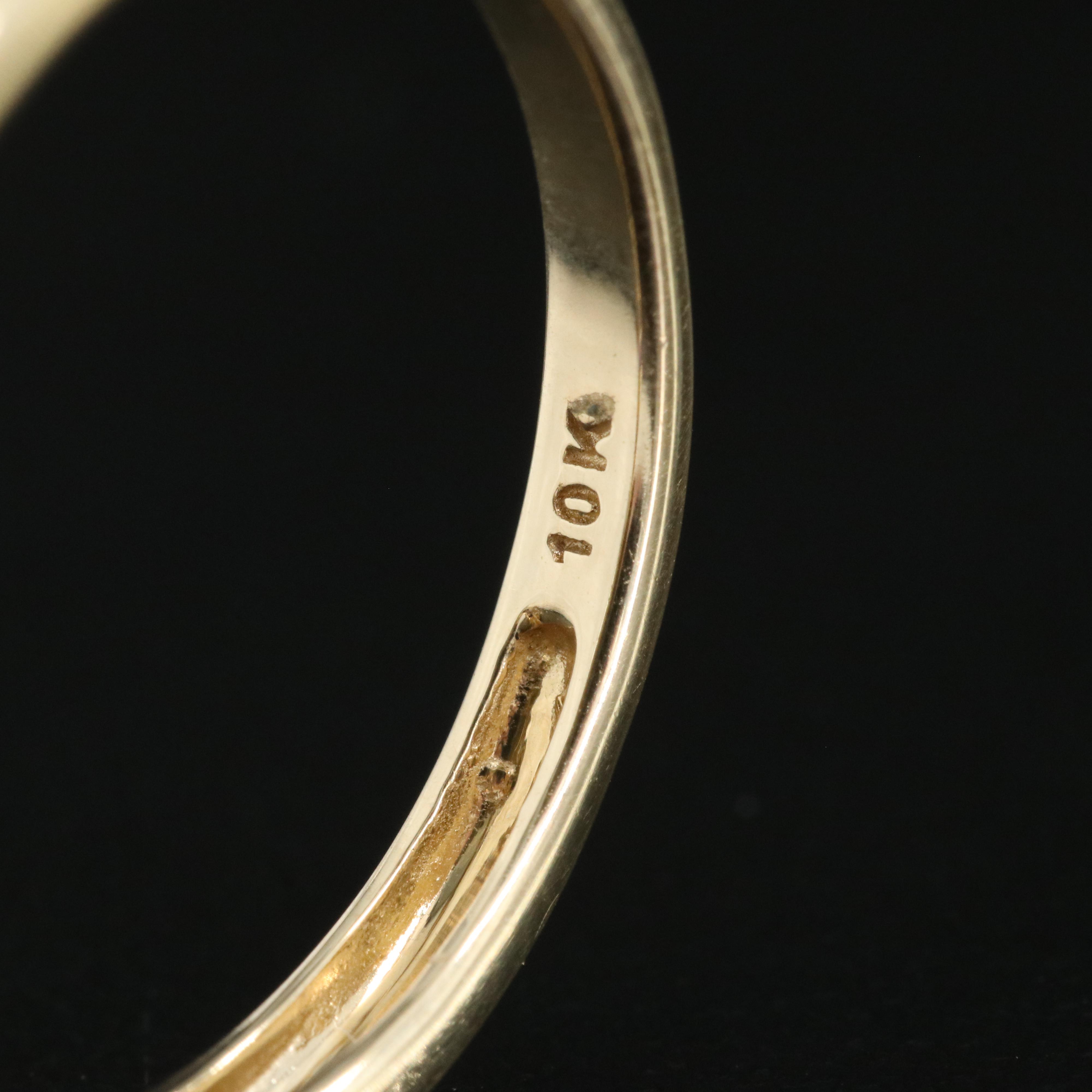 10K Amethyst and Diamond Ring