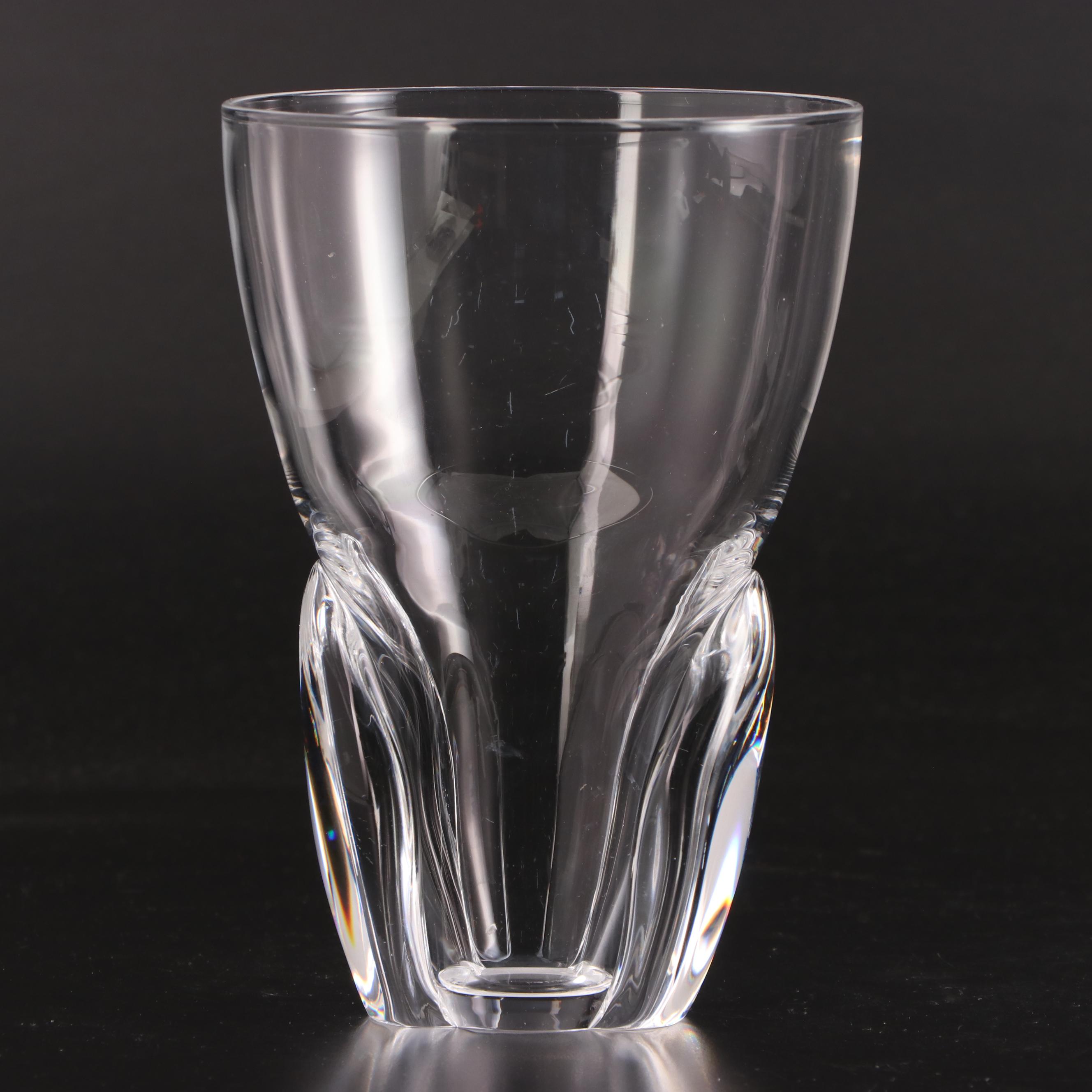 Steuben Art Glass "Leaf" Vase Designed by George Thompson, Mid/Late 20th Century