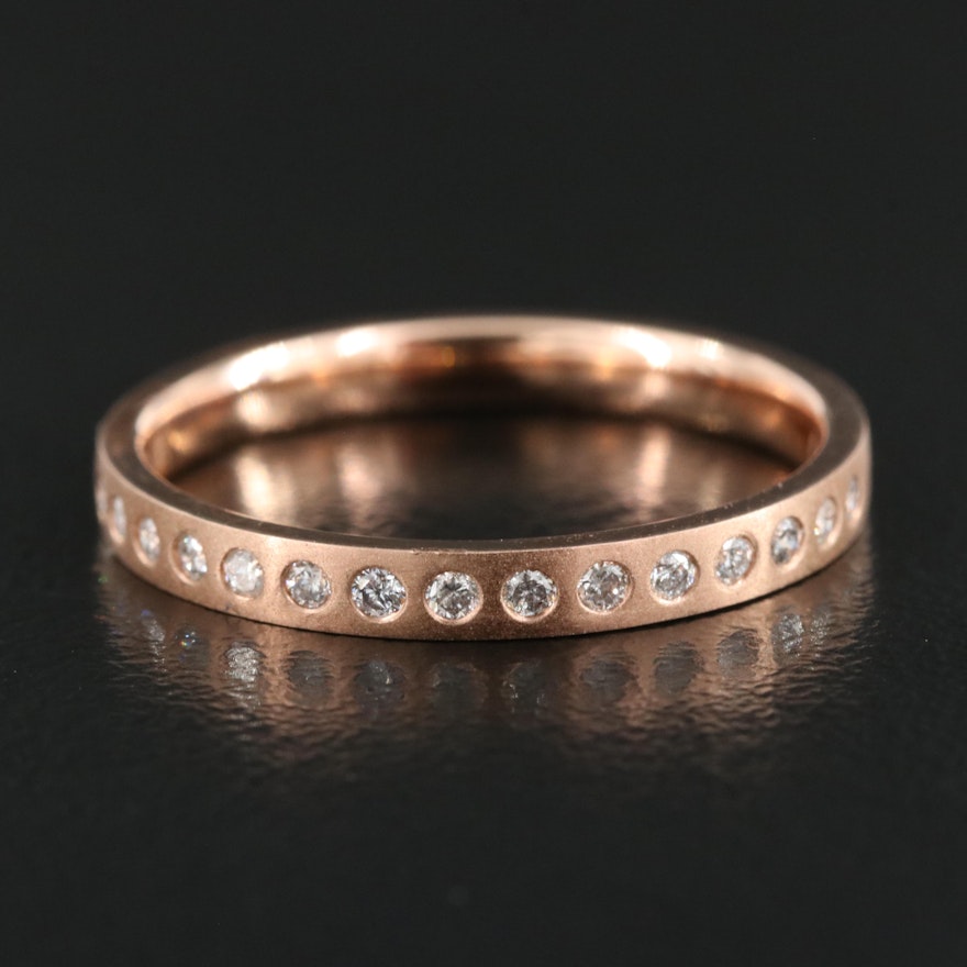 10K Rose Gold 0.17 CTW Diamond Band