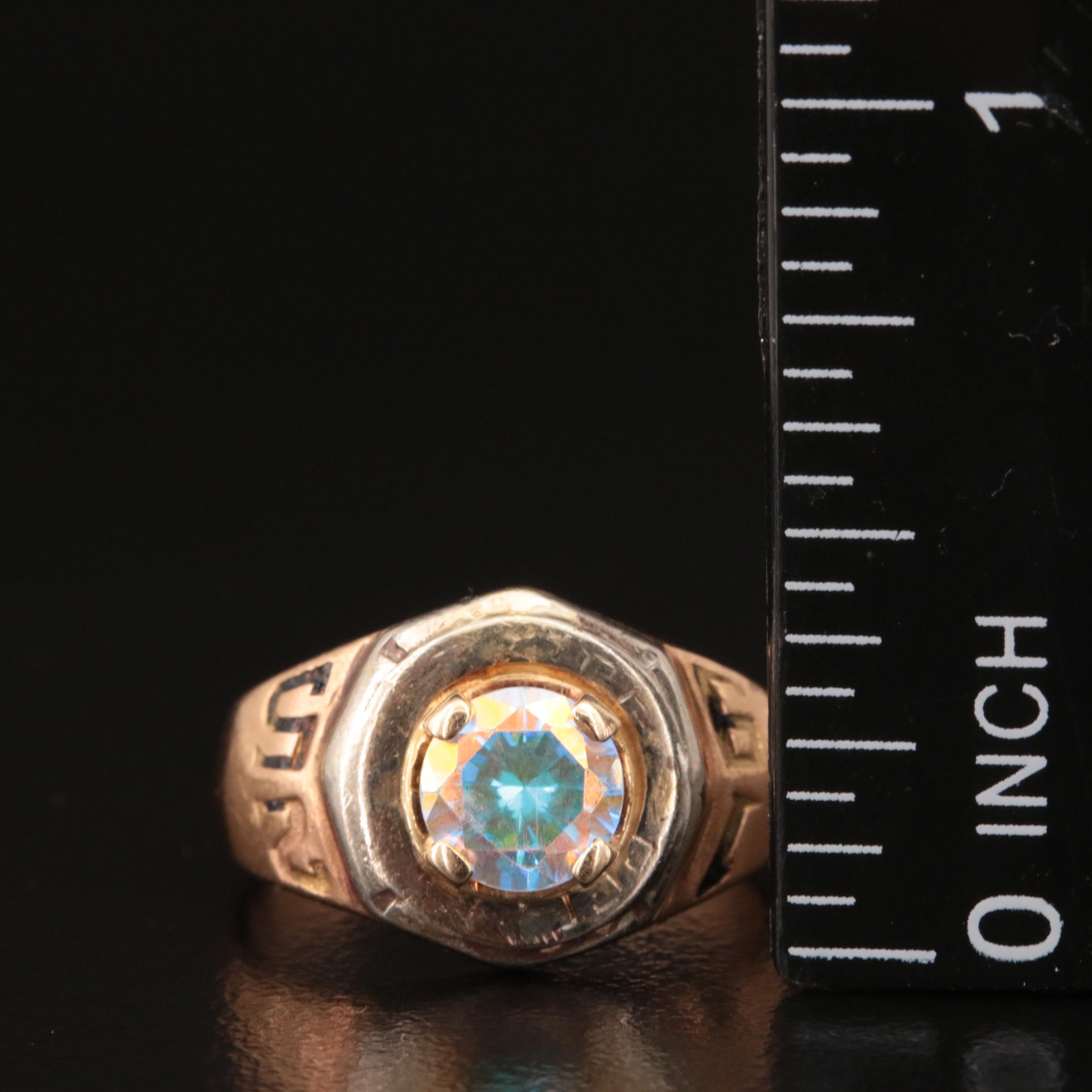 10K Cubic Zirconia Class Ring