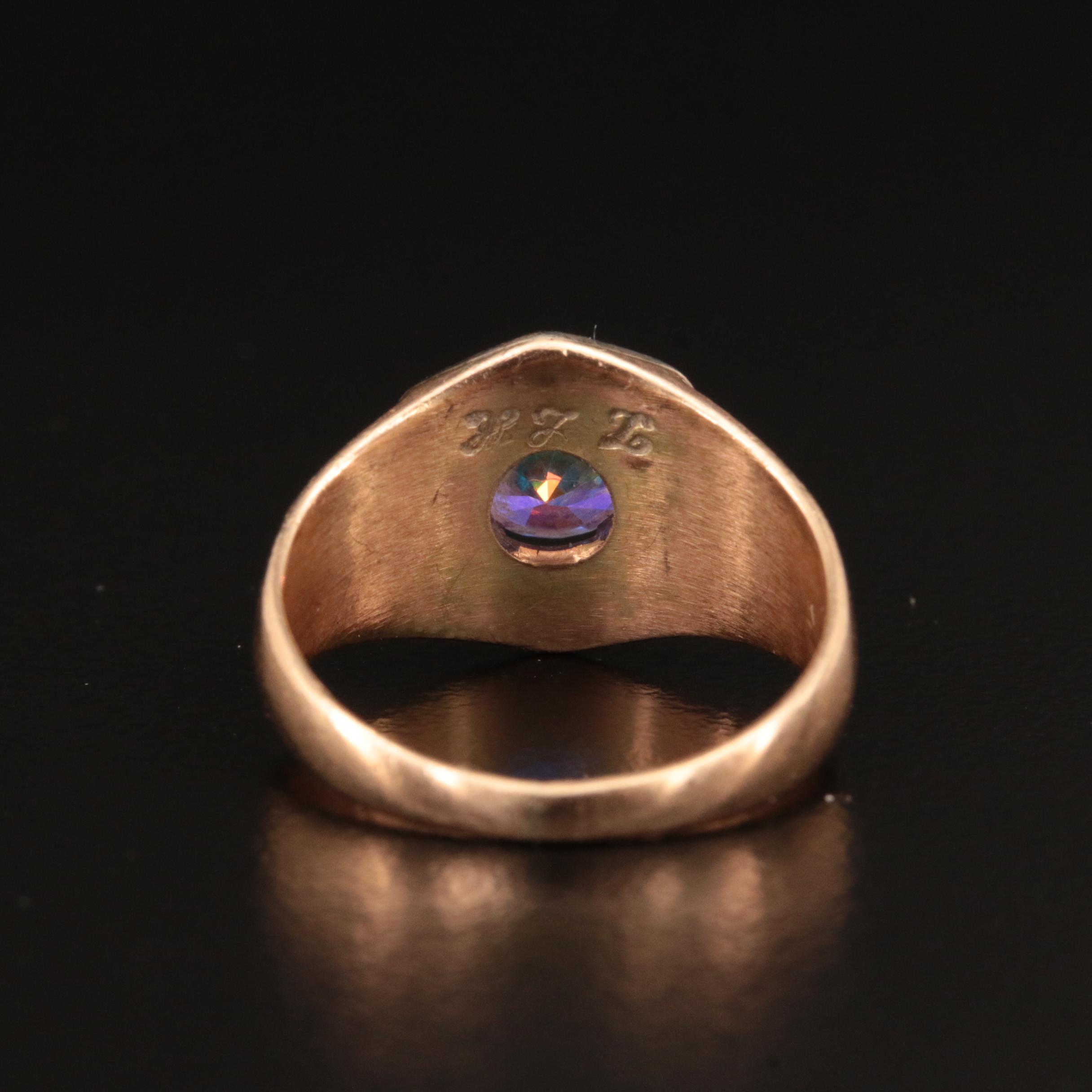 10K Cubic Zirconia Class Ring