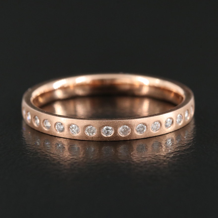 10K Rose Gold and 0.17 CTW Diamond Band