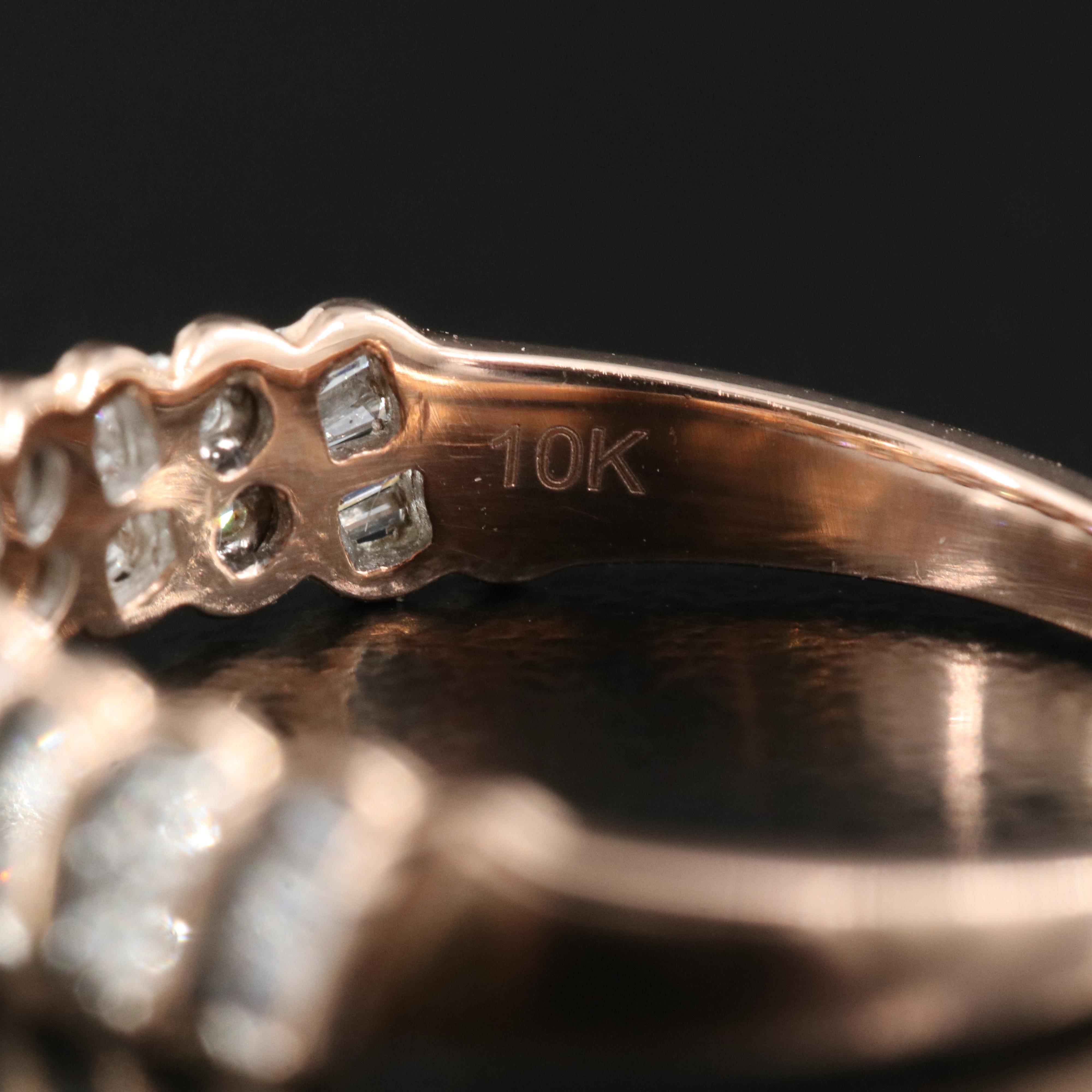 10K Rose Gold 0.25 CTW Diamond Band