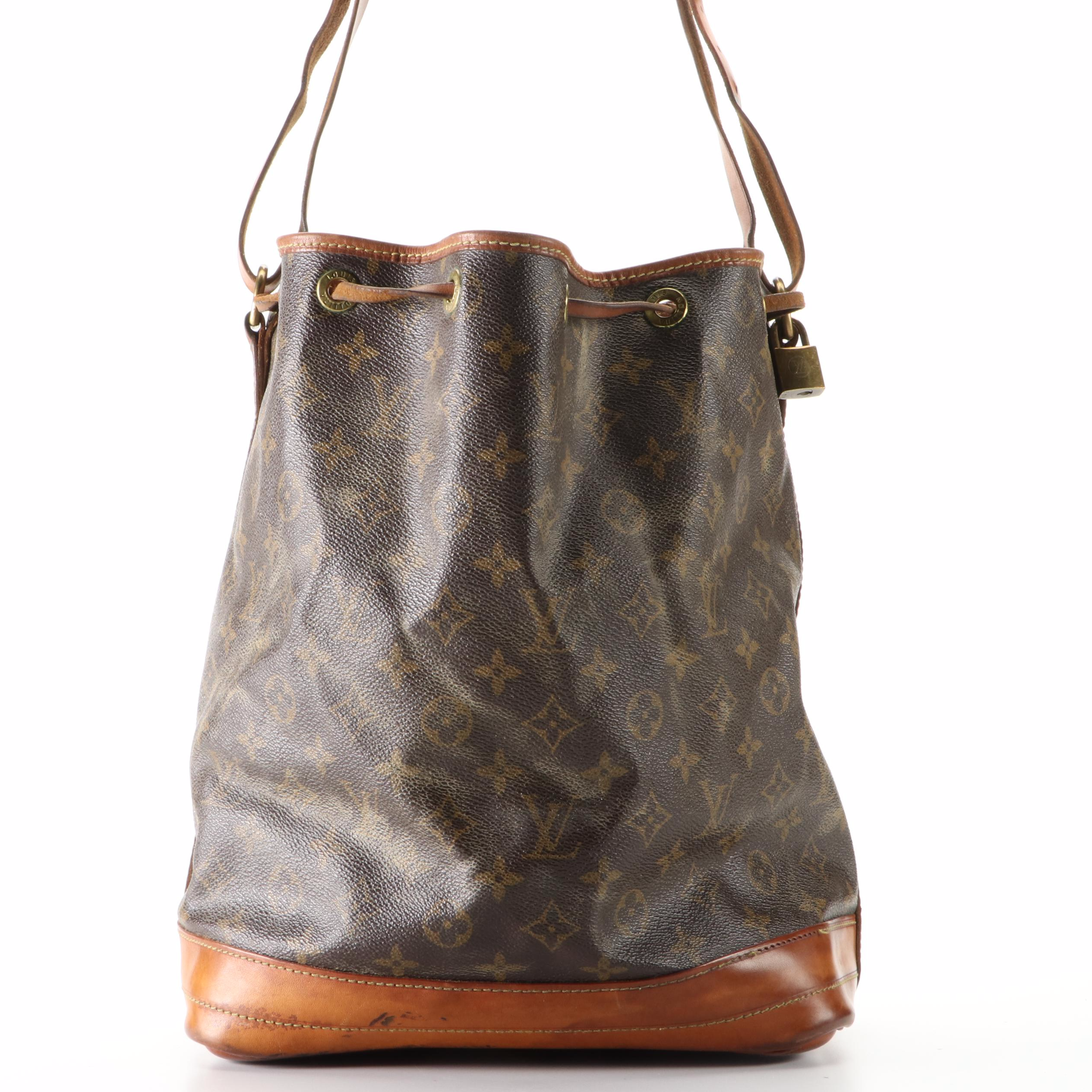 Louis Vuitton Noé Shoulder Bag in Monogram Canvas and Vachetta Leather