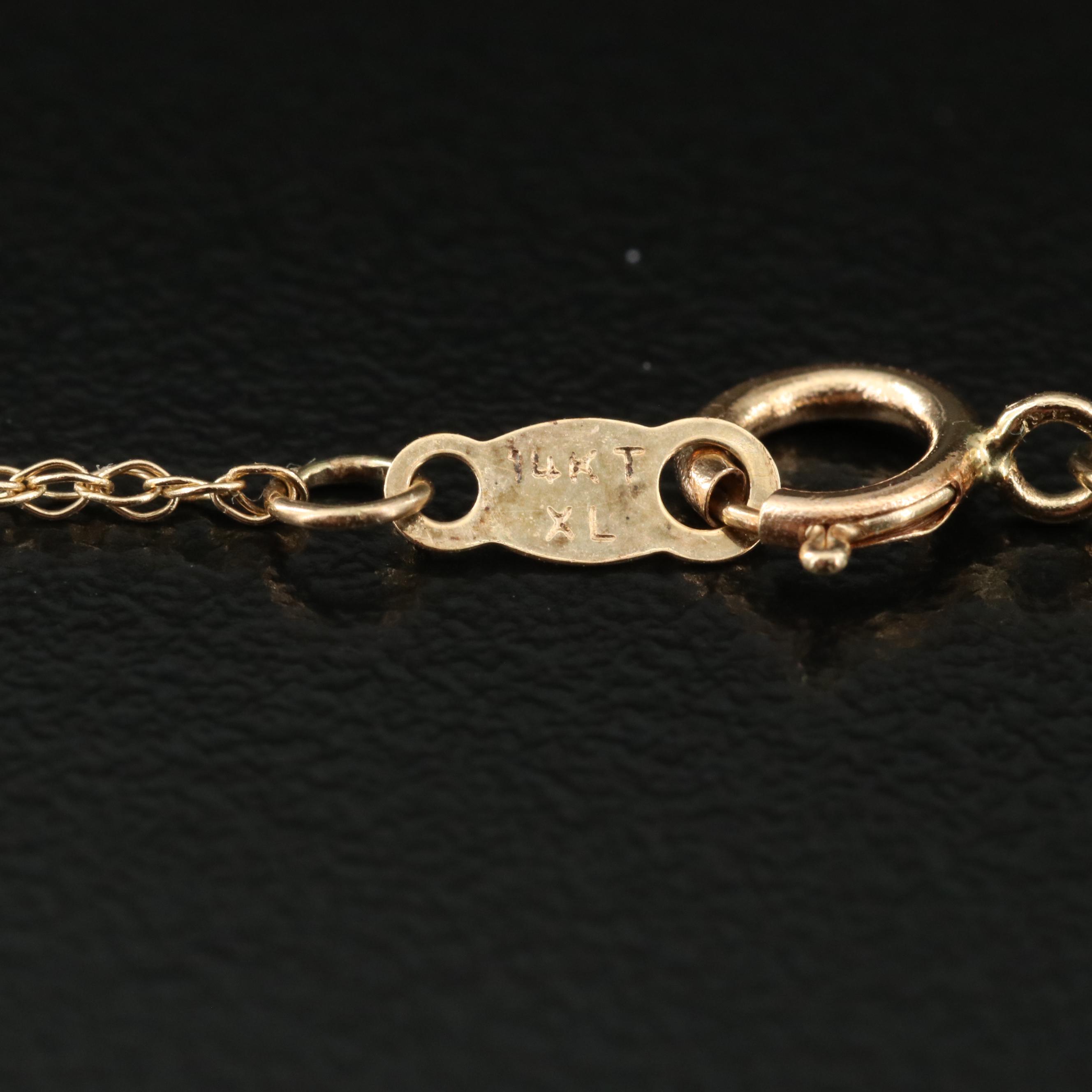 14K Ruby and Sapphire Pendant Necklace