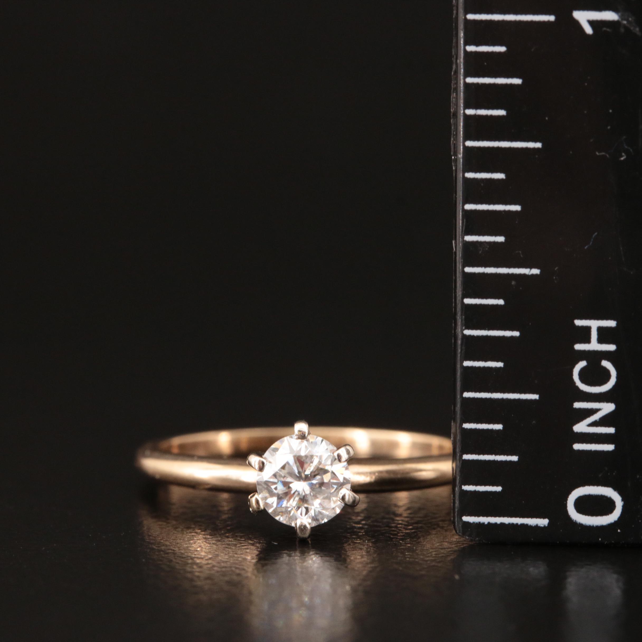 14K 0.45 CT Diamond Solitaire Ring