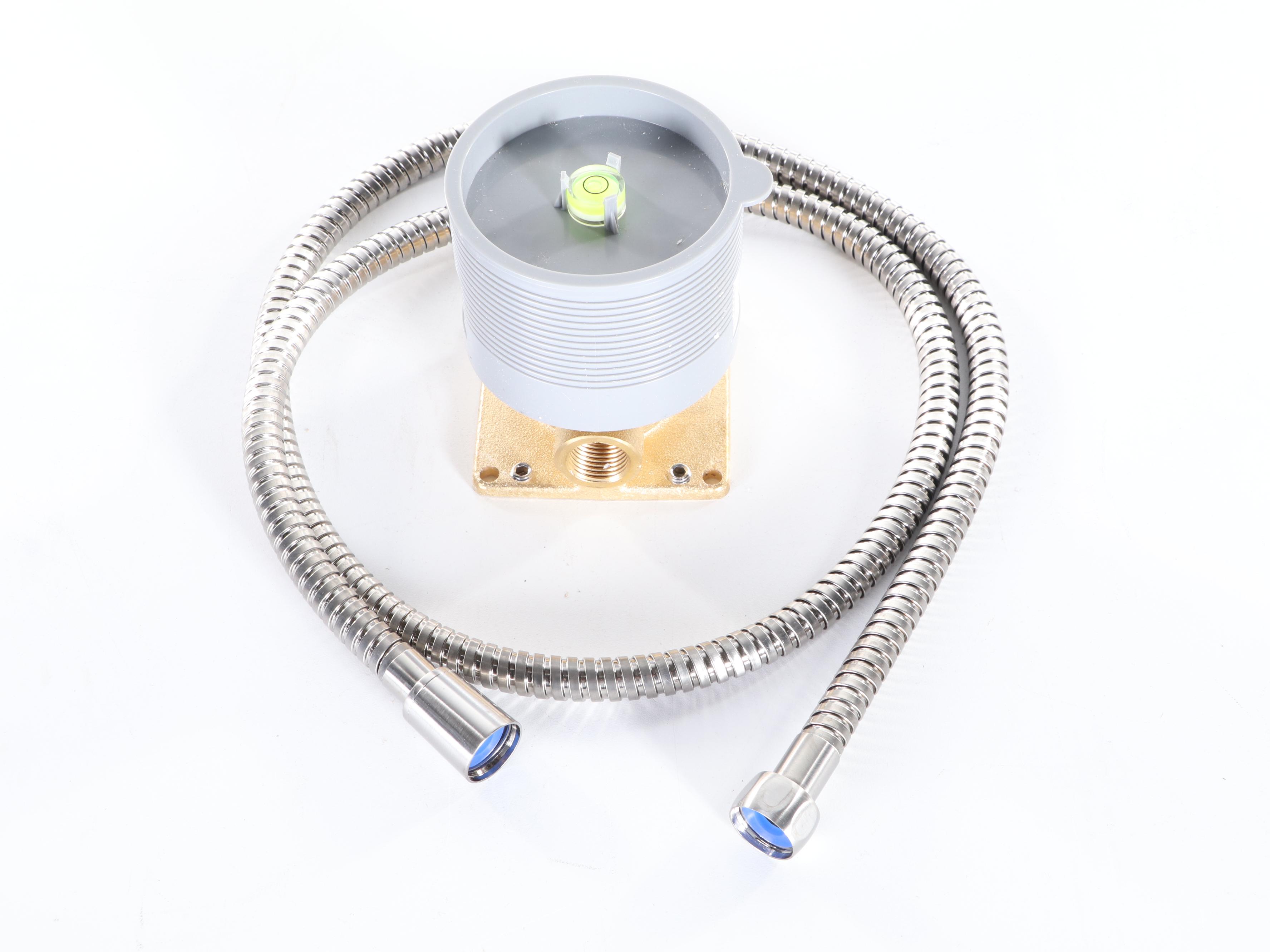 Brushed Nickel Finish Freestanding Tub Filler with Hand Shower and More