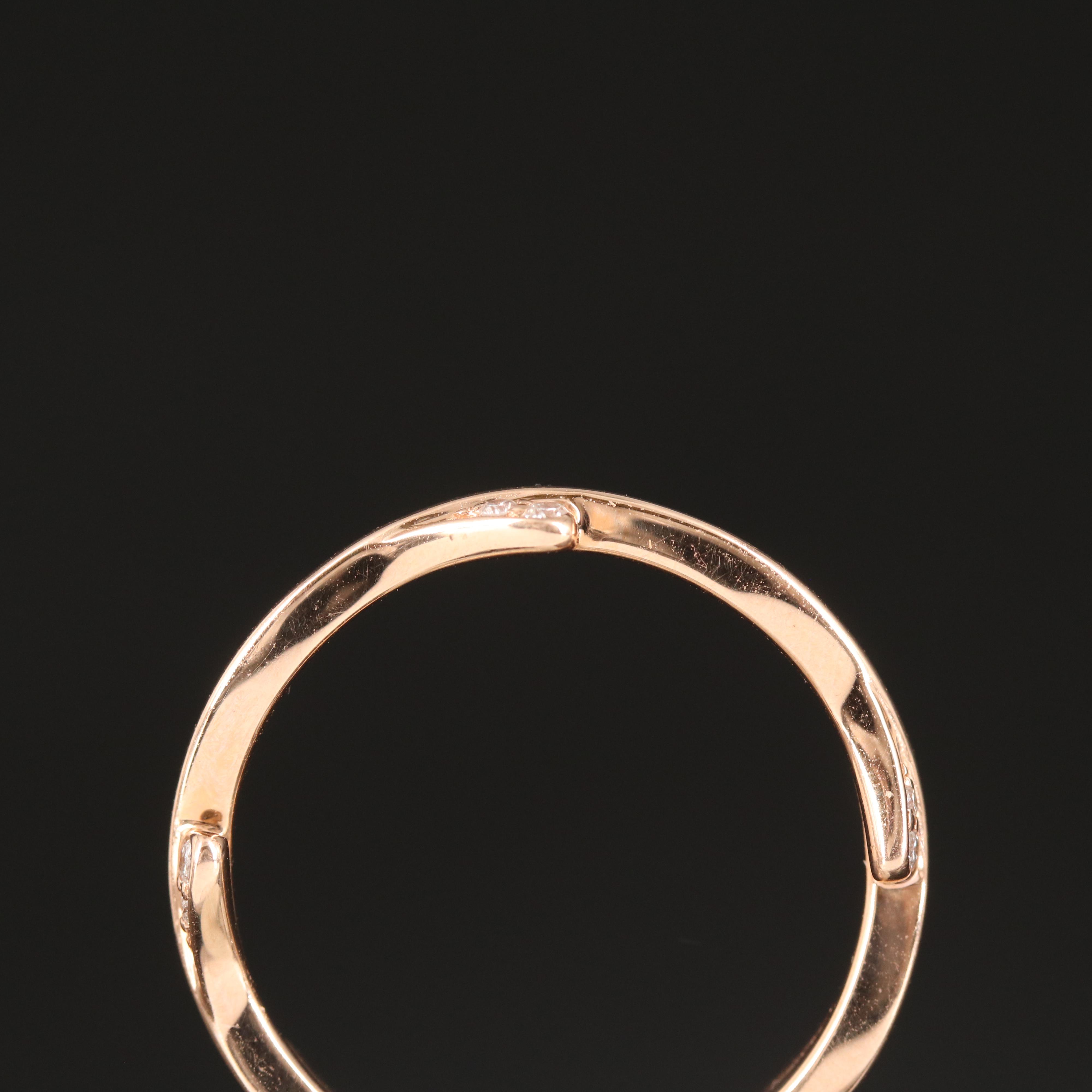 14K Rose Gold 0.10 CTW Diamond Vine Band