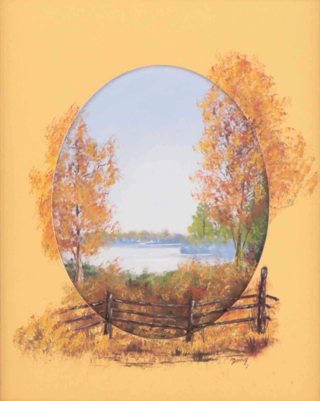 Oil Painting of Wooded Landscape