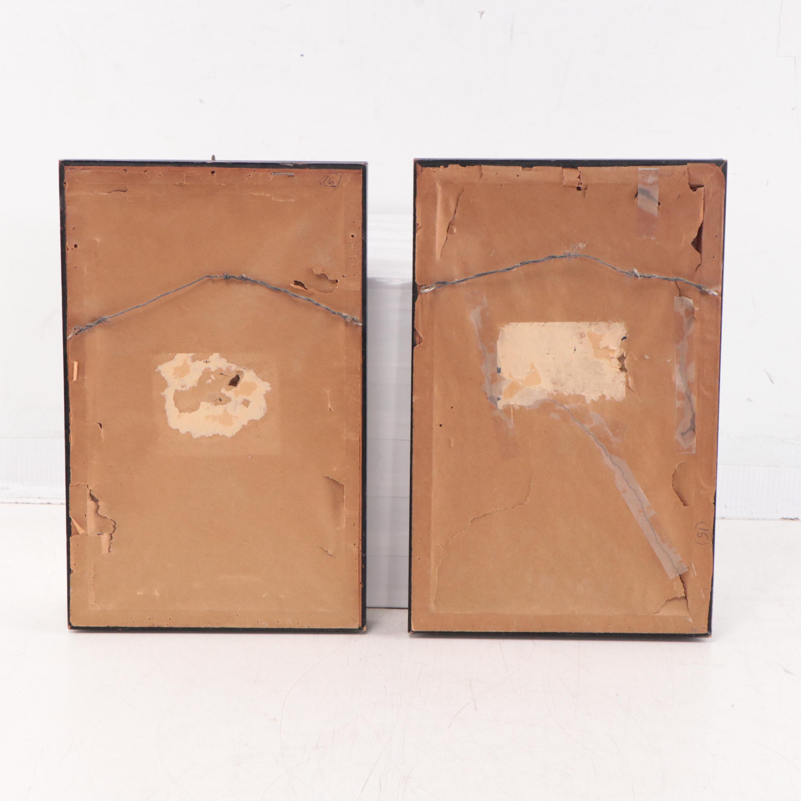 Chinese Ancestor Portrait Gouache Paintings