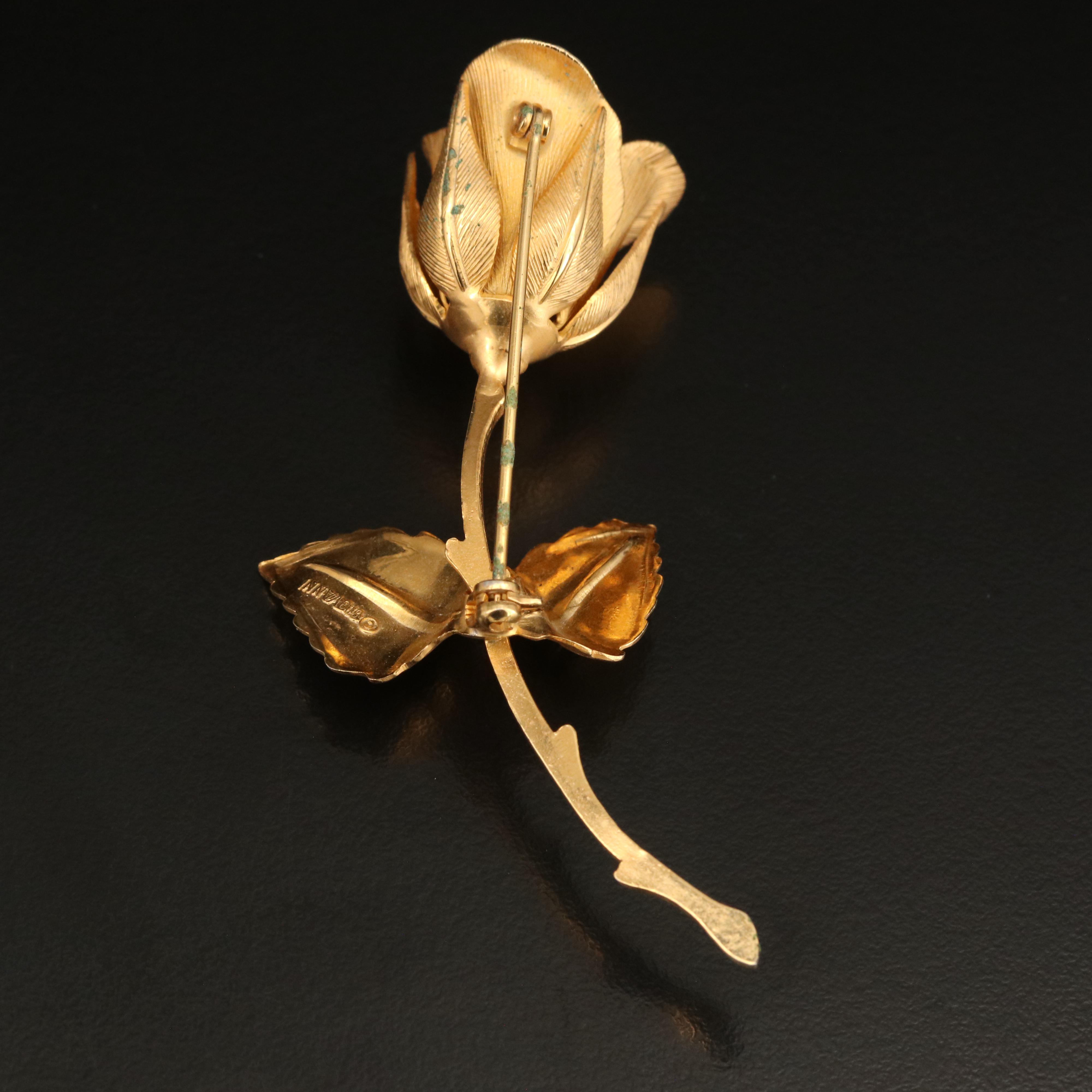 Giovanni Rose Bud Brooch