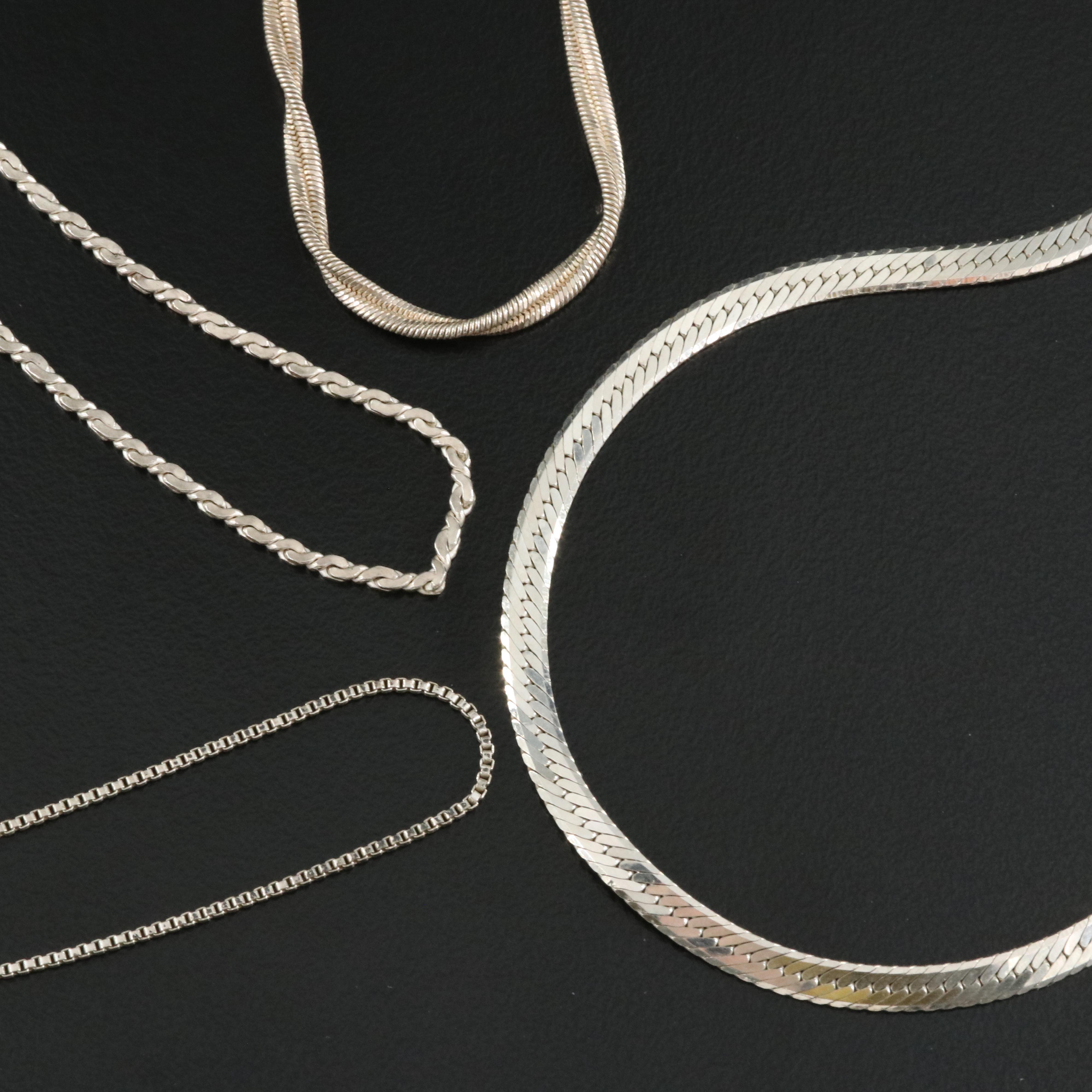 Sterling Chain Necklace Selection