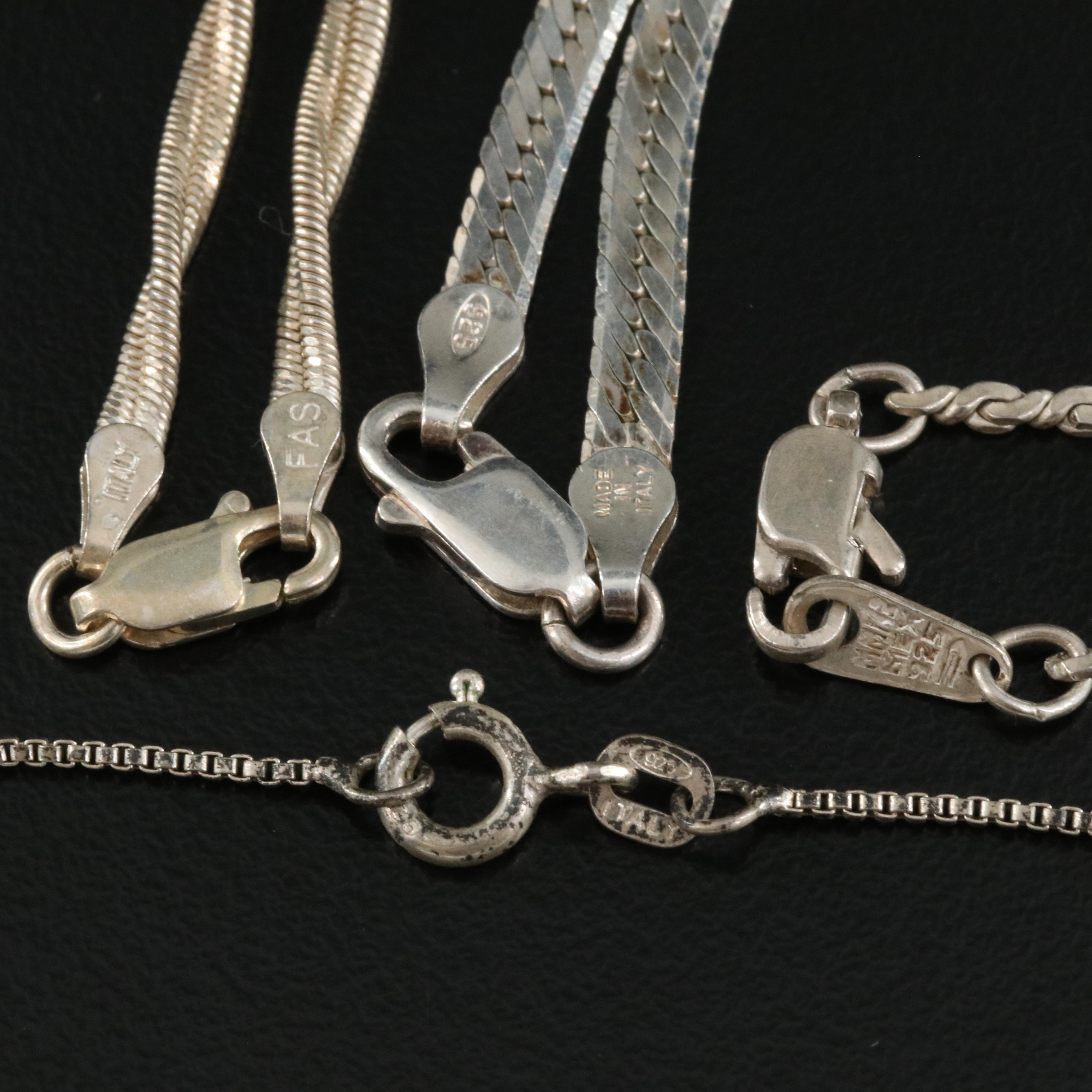 Sterling Chain Necklace Selection