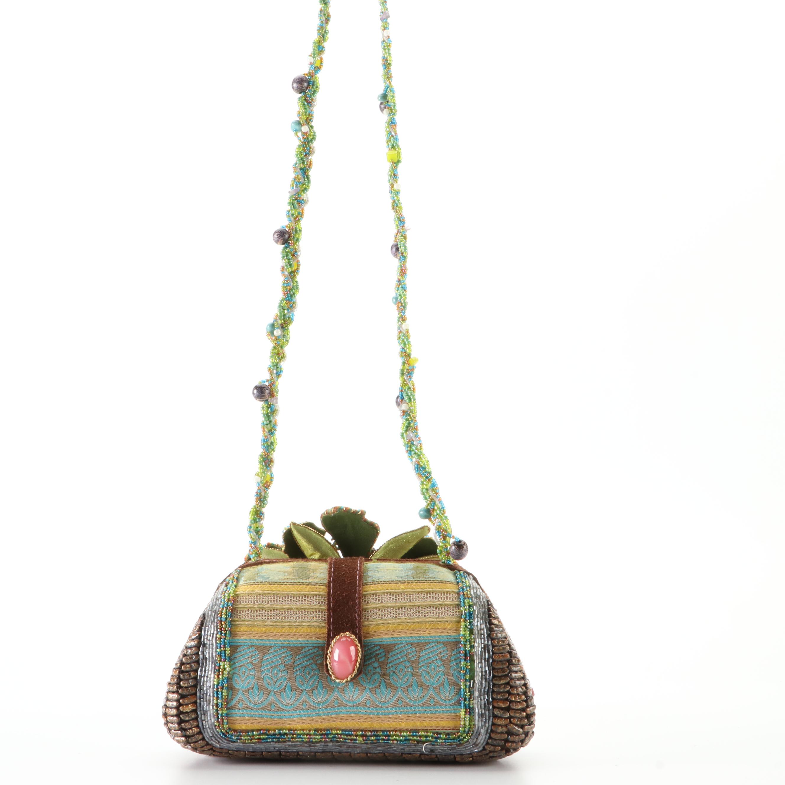 Mary Frances Embellished Floral Shoulder Bag