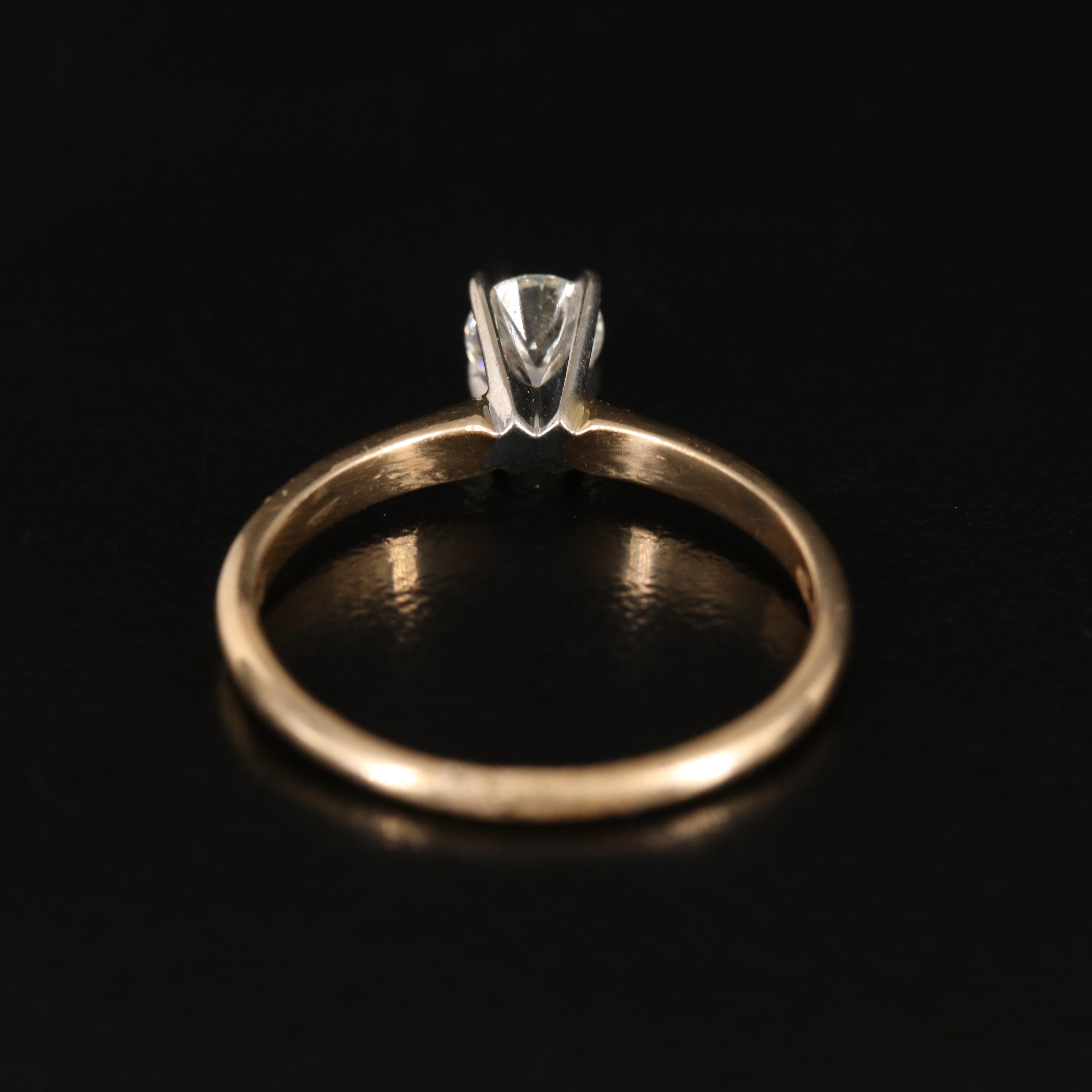 14K 0.33 CT Diamond Solitaire Ring