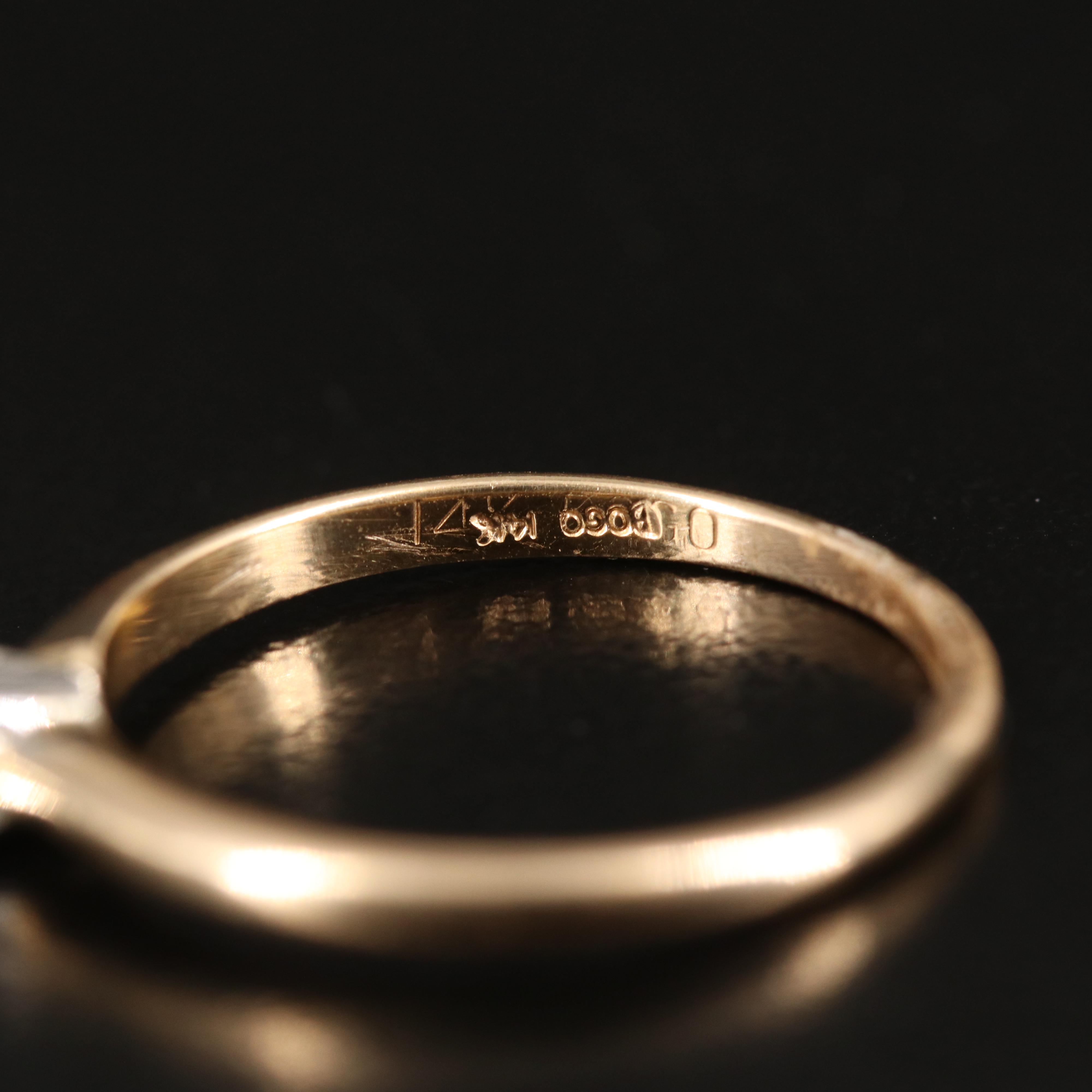 14K 0.33 CT Diamond Solitaire Ring