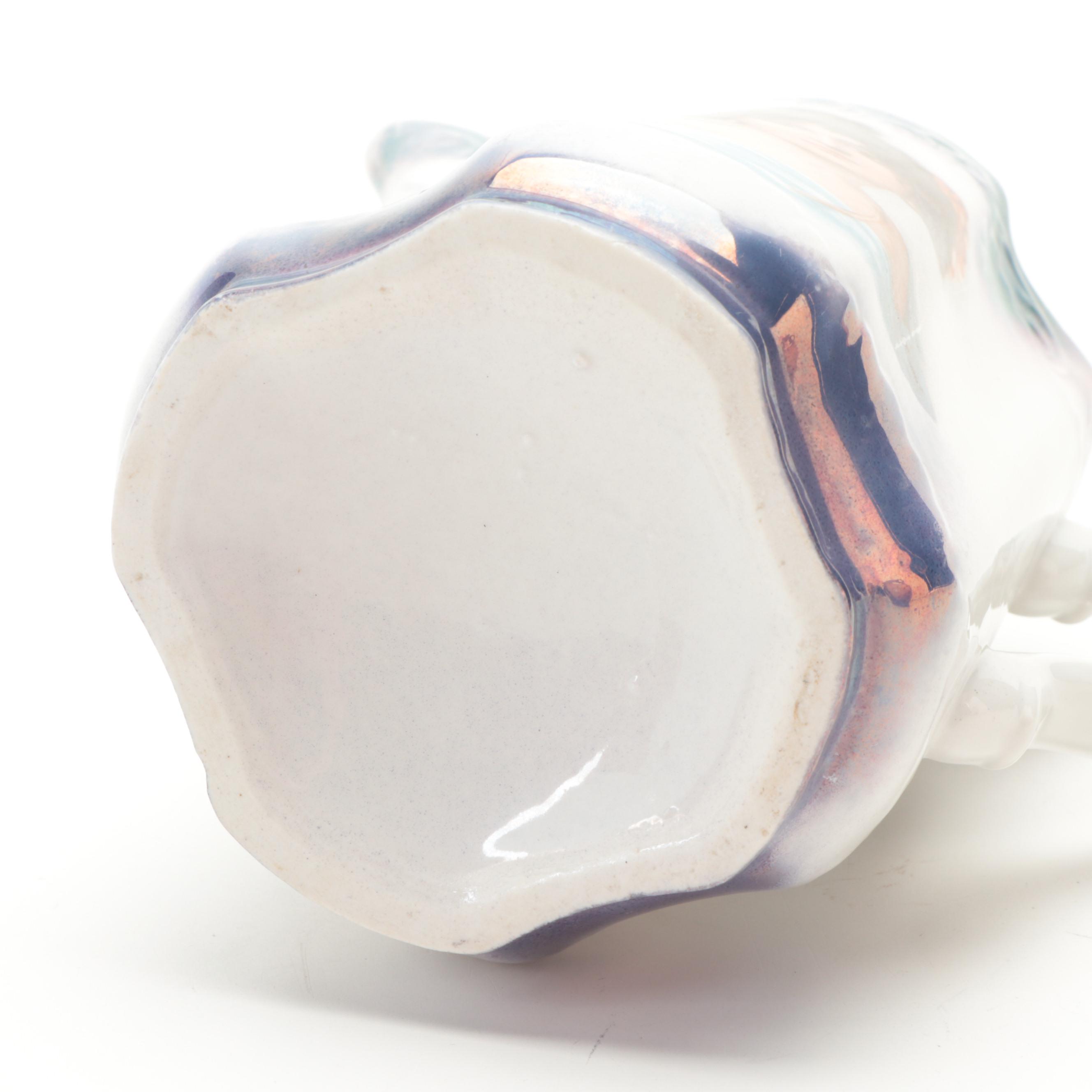 Warwick Ioga Ceramic Handled Portrait Vase with Other Porcelain Vase and Pitcher